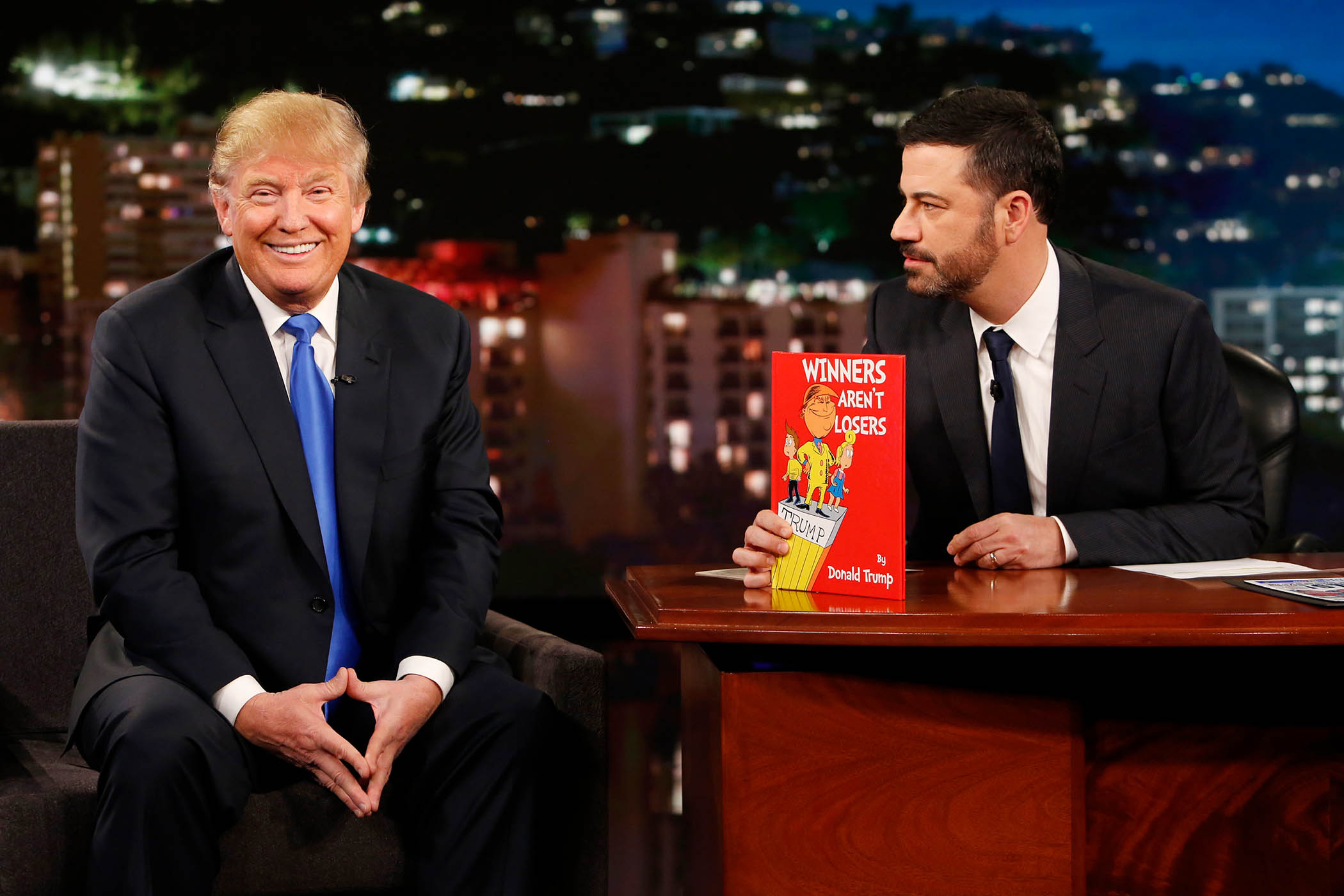 Donald Trump on Jimmy Kimmel Live! in December 2015