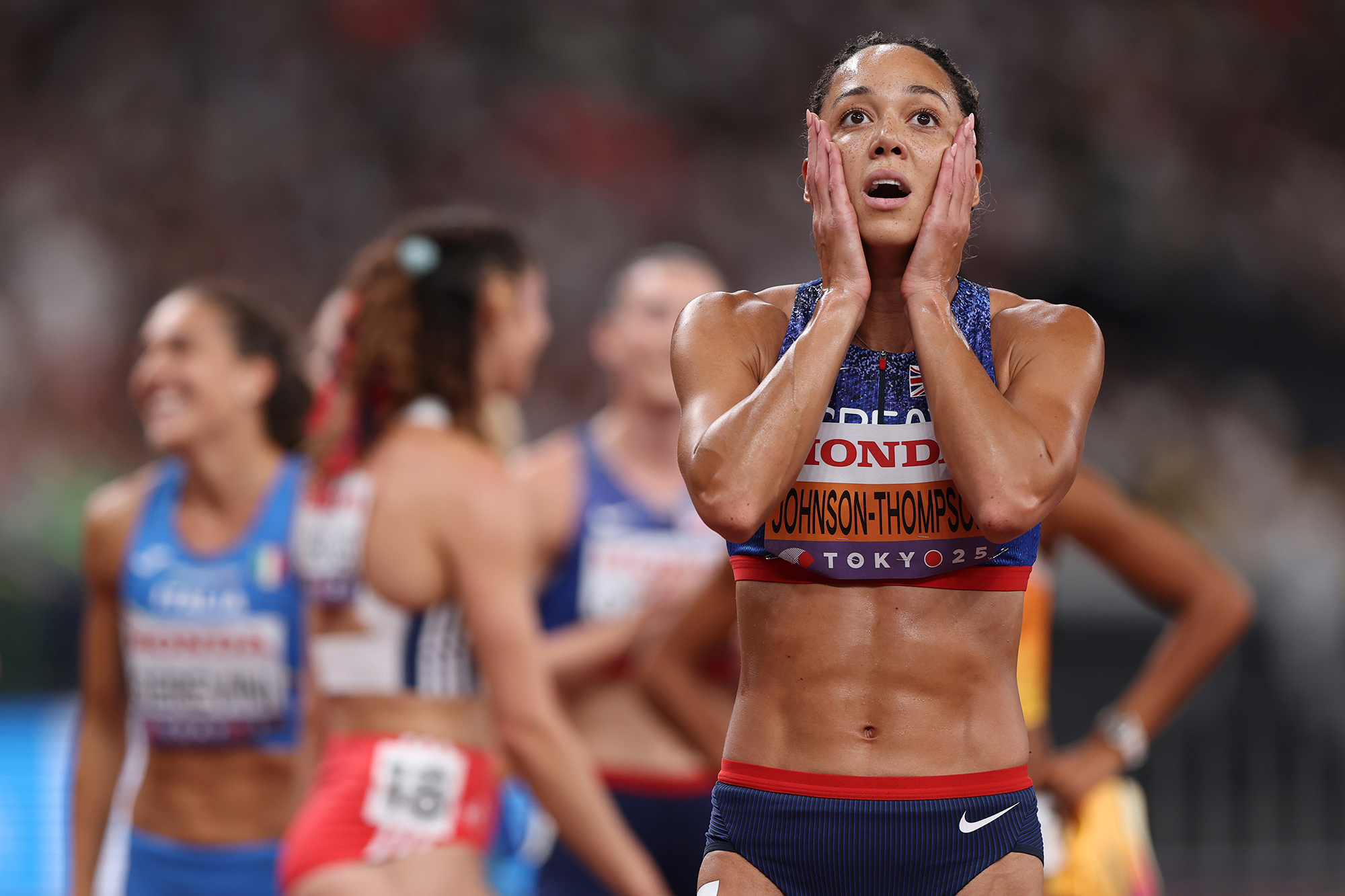 Katarina Johnson-Thompson’s remarkable bronze papers over Team GB cracks