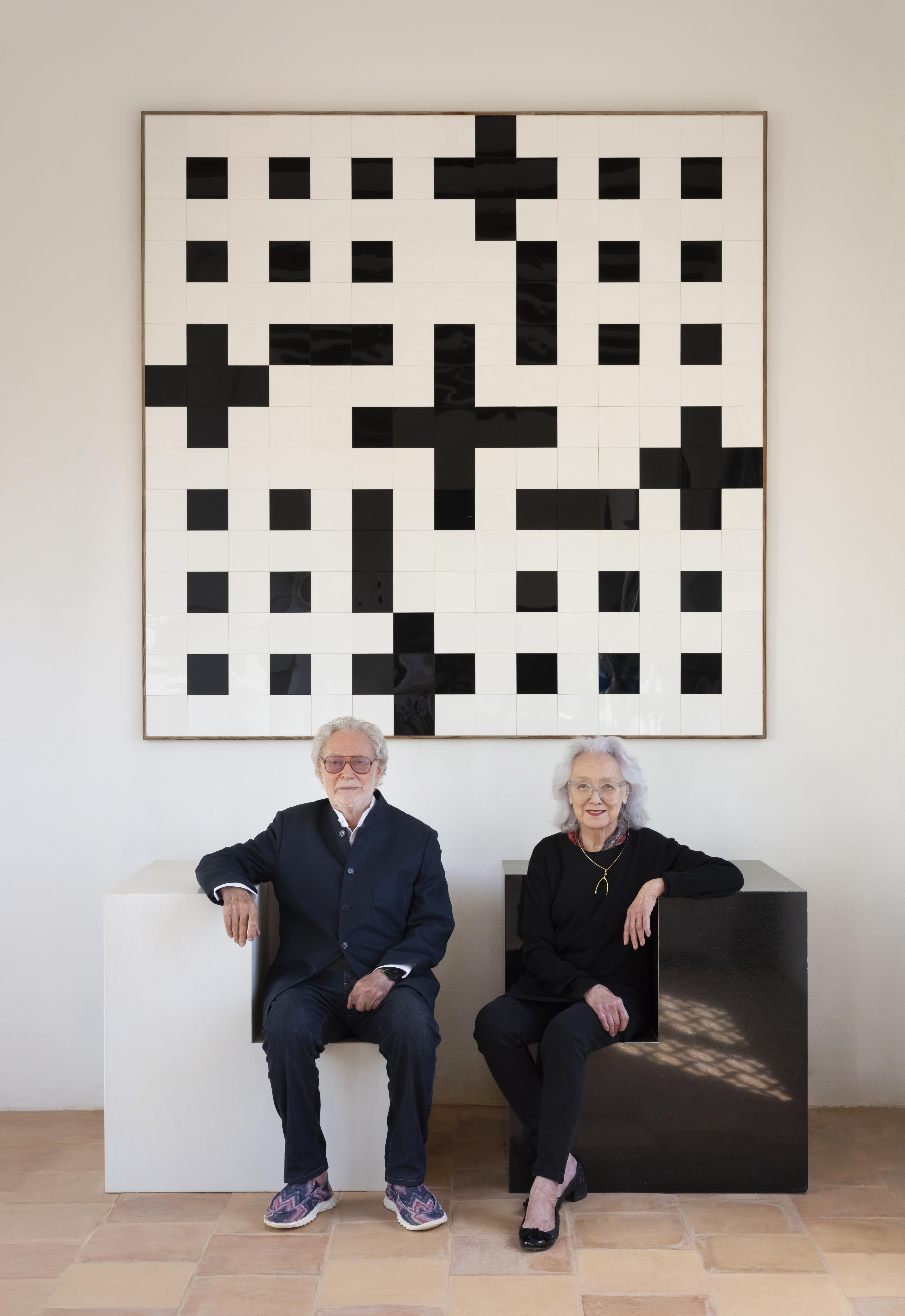 Solving the puzzle: artists Ben Jakober and Yannick Vu with some of their art and design pieces