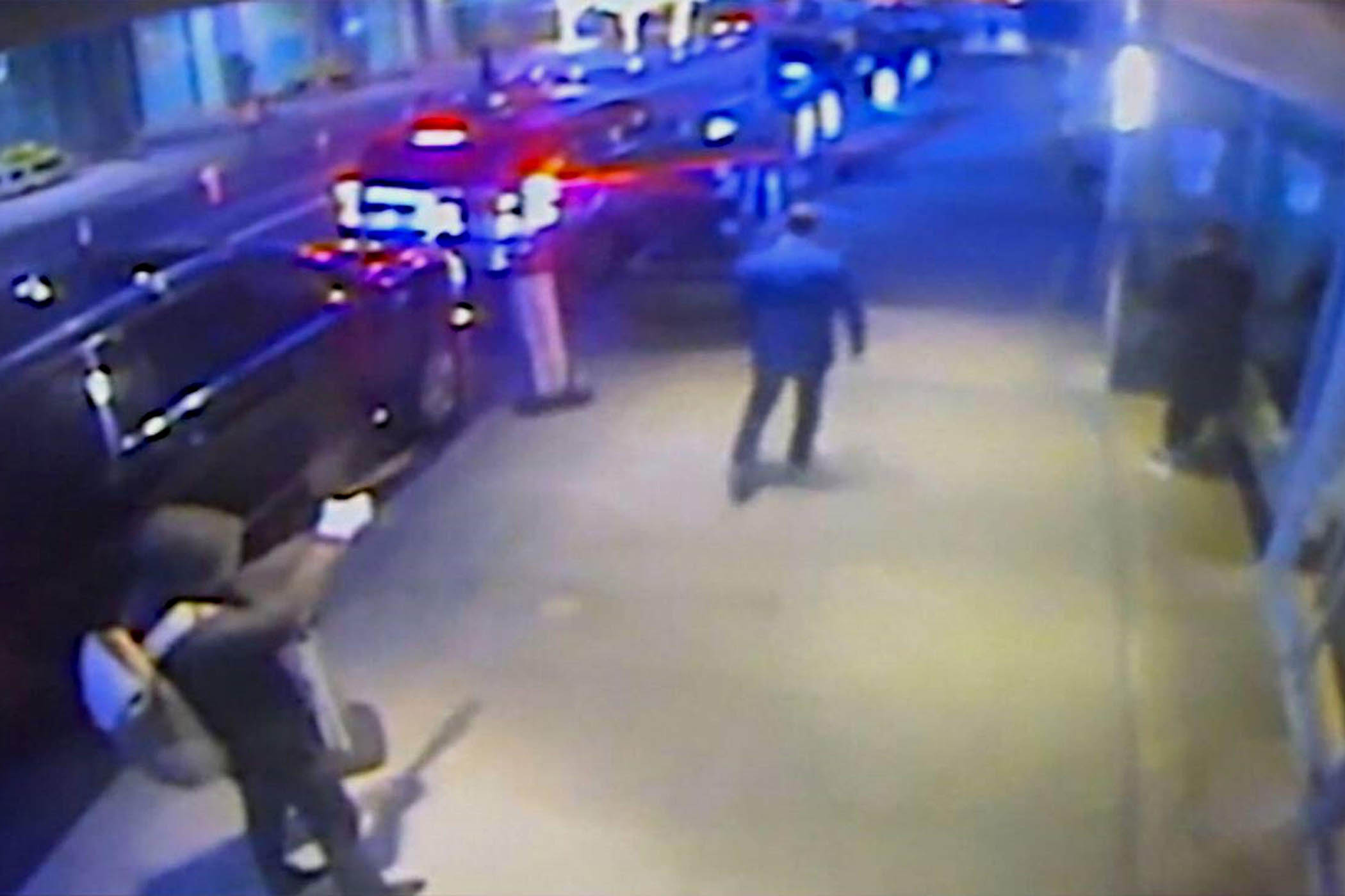 CCTV footage of the shooting of Brian Thompson in New York on 4 December last year.