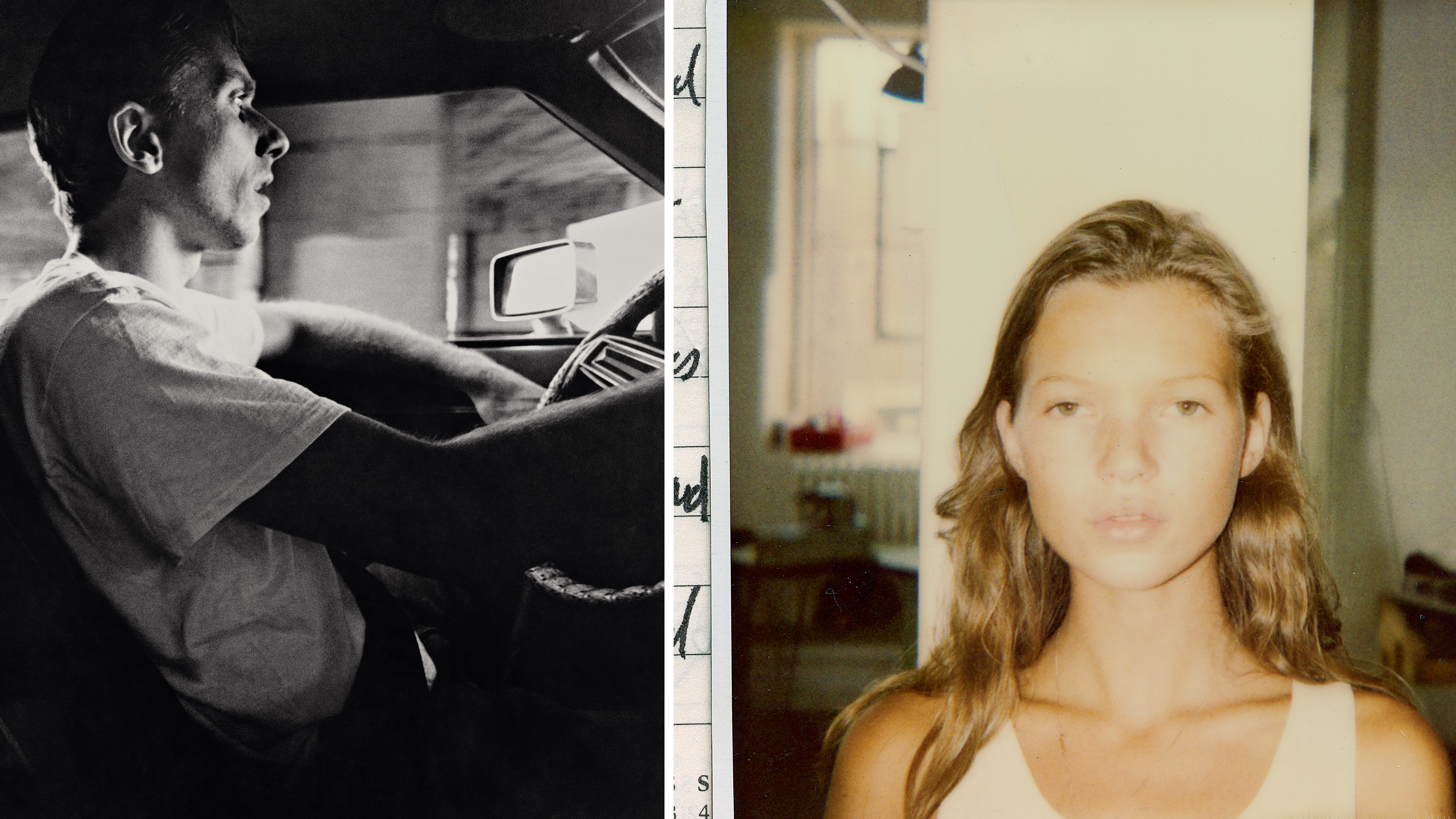 Left: Tim Roth for Arena Magazine, 1993; right: Kate Moss, 1989