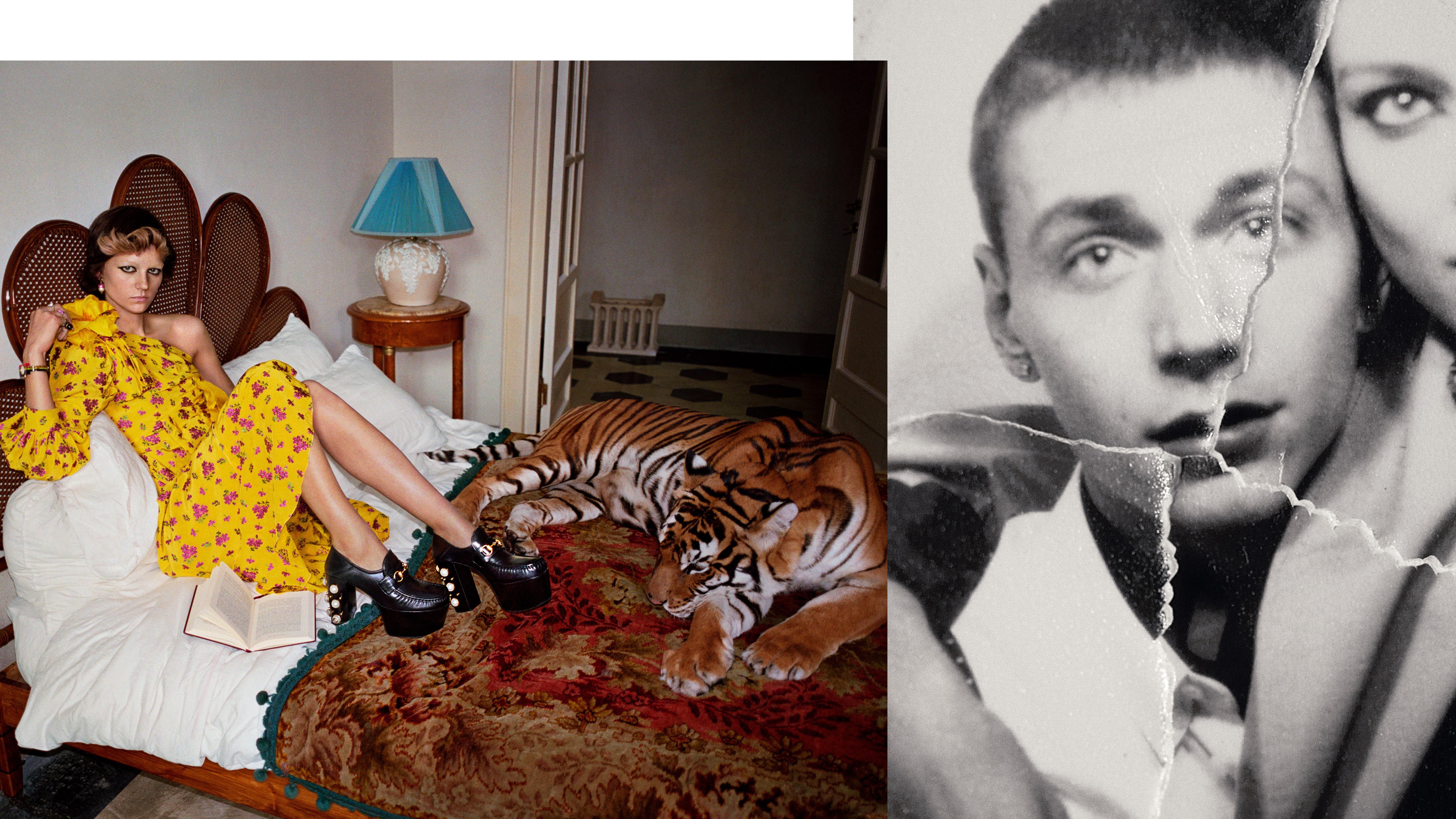 Left: Gucci SS17 campaign; right: Another Magazine, 2011