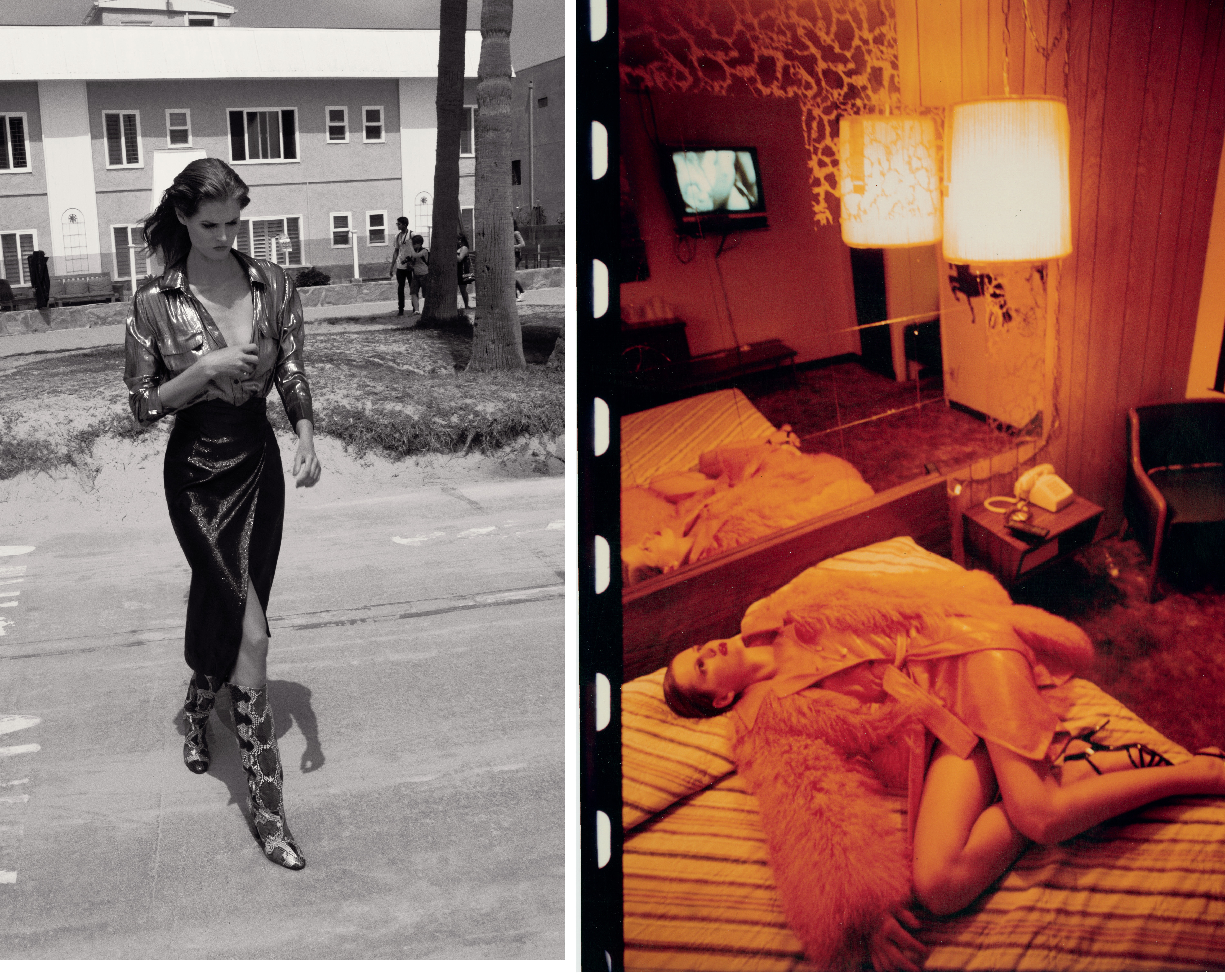 Left: Malgosia Bela for Self Service Magazine,2011, right; Stella Tennant for Mirabella Magazine, 1997