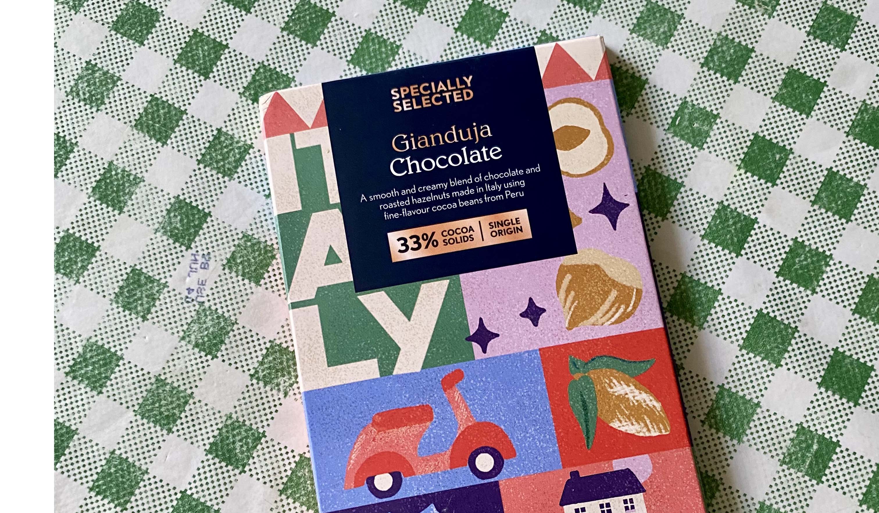 An outstanding gianduia bar, and remarkably it’s vegan