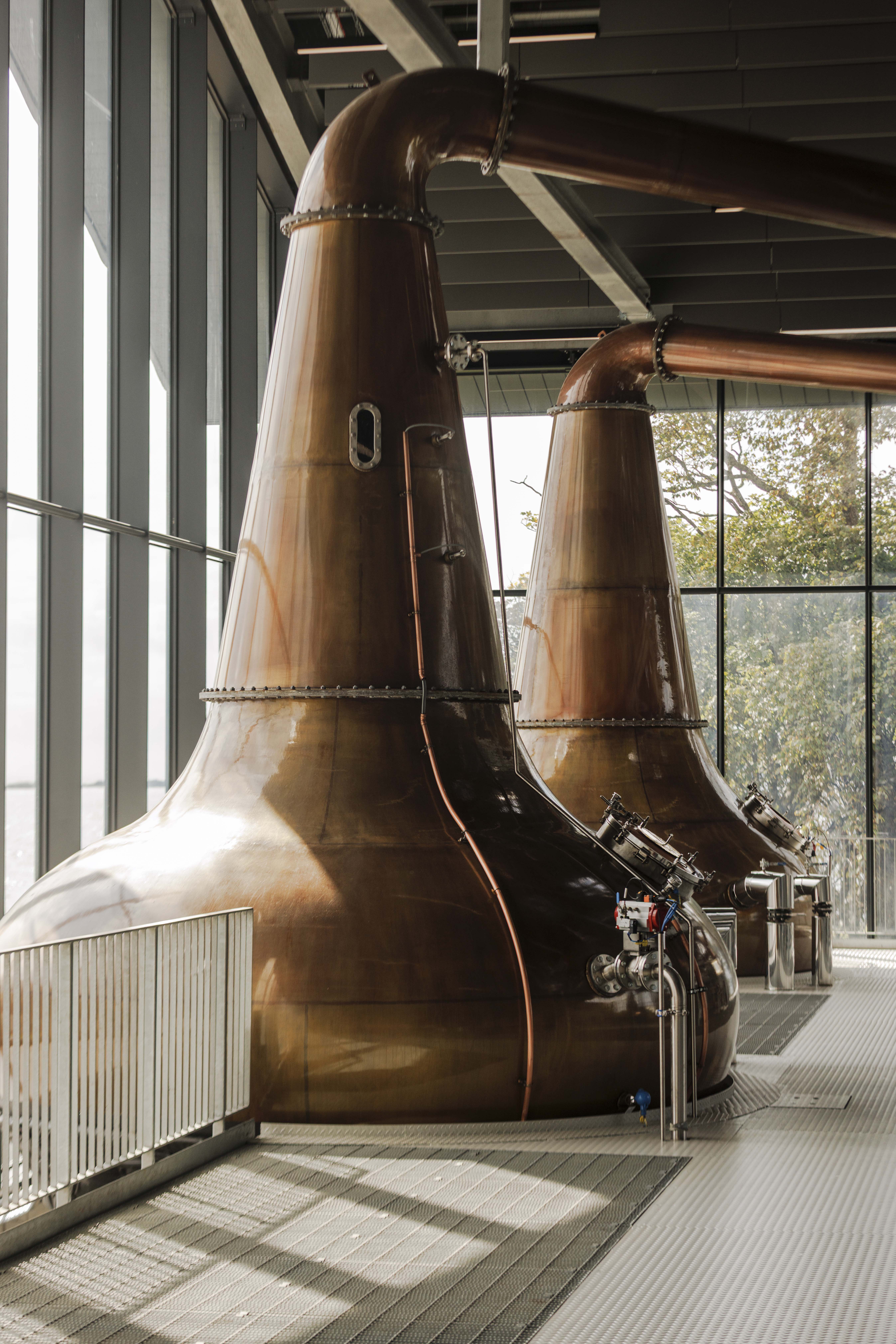 Horns of plenty: the vast copper stills at Port Ellen Distillery
