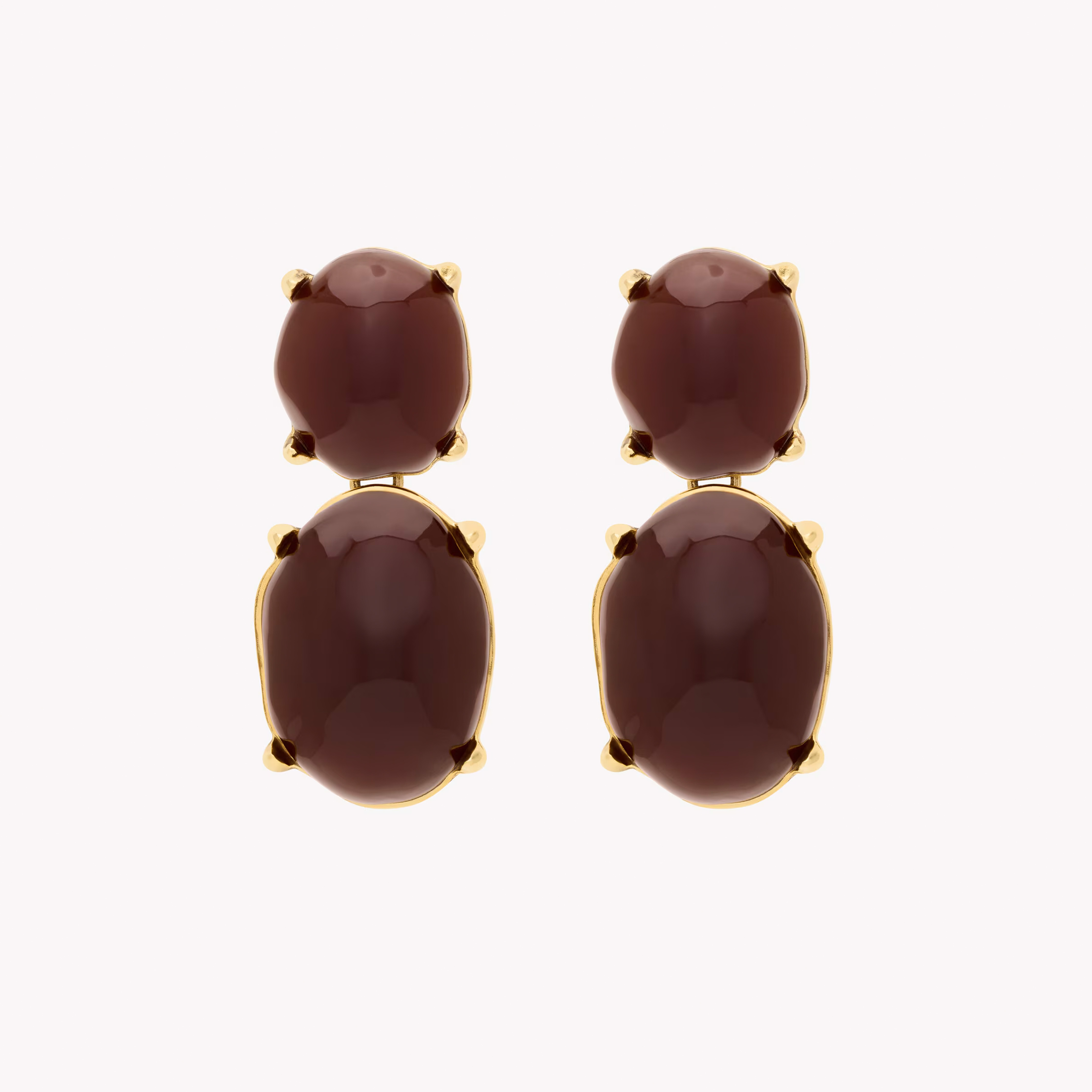 Cabochon pendant earrings, £670, Saint Laurent by Anthony Vaccarello