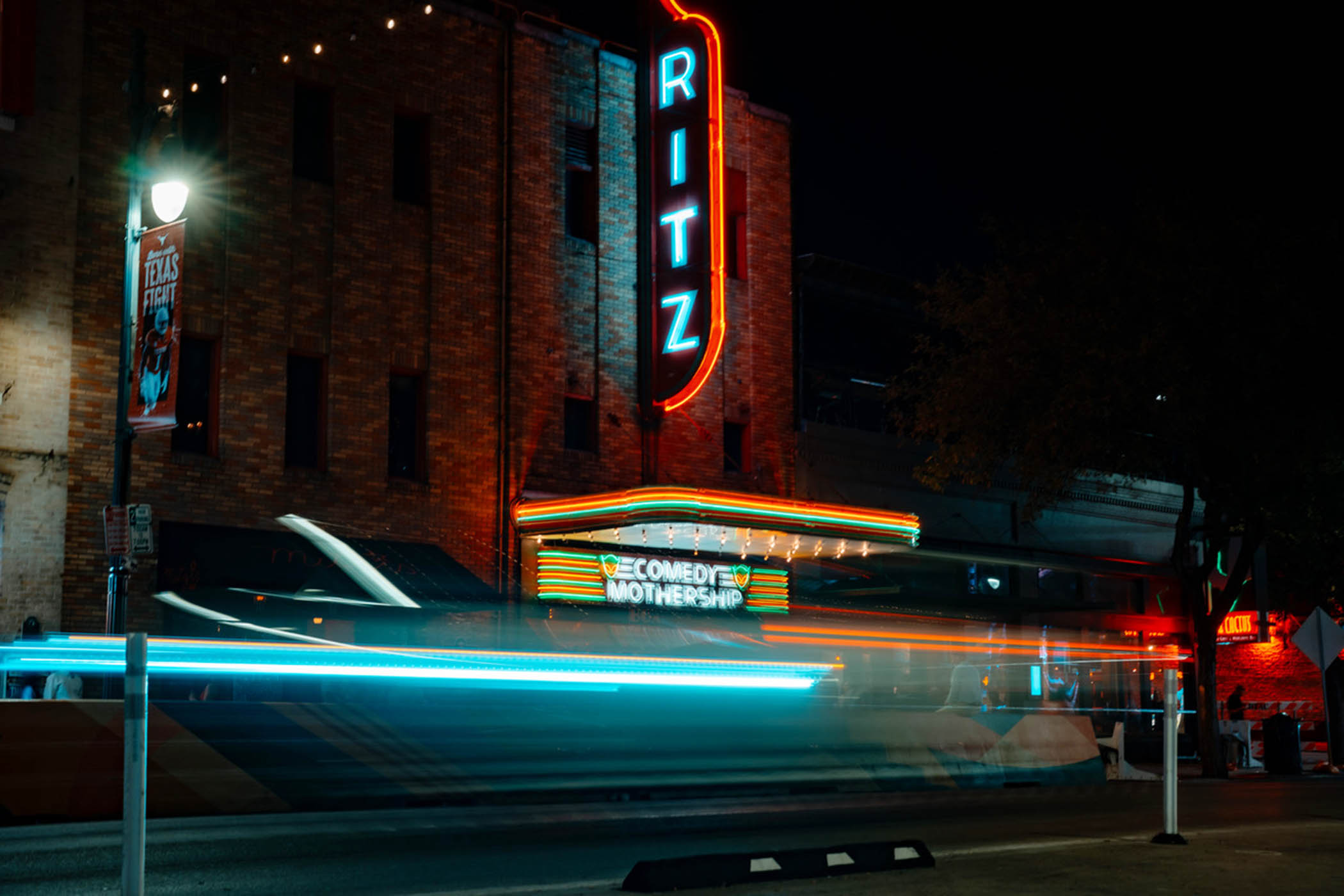 The Comedy Mothership is situated in an old theatre