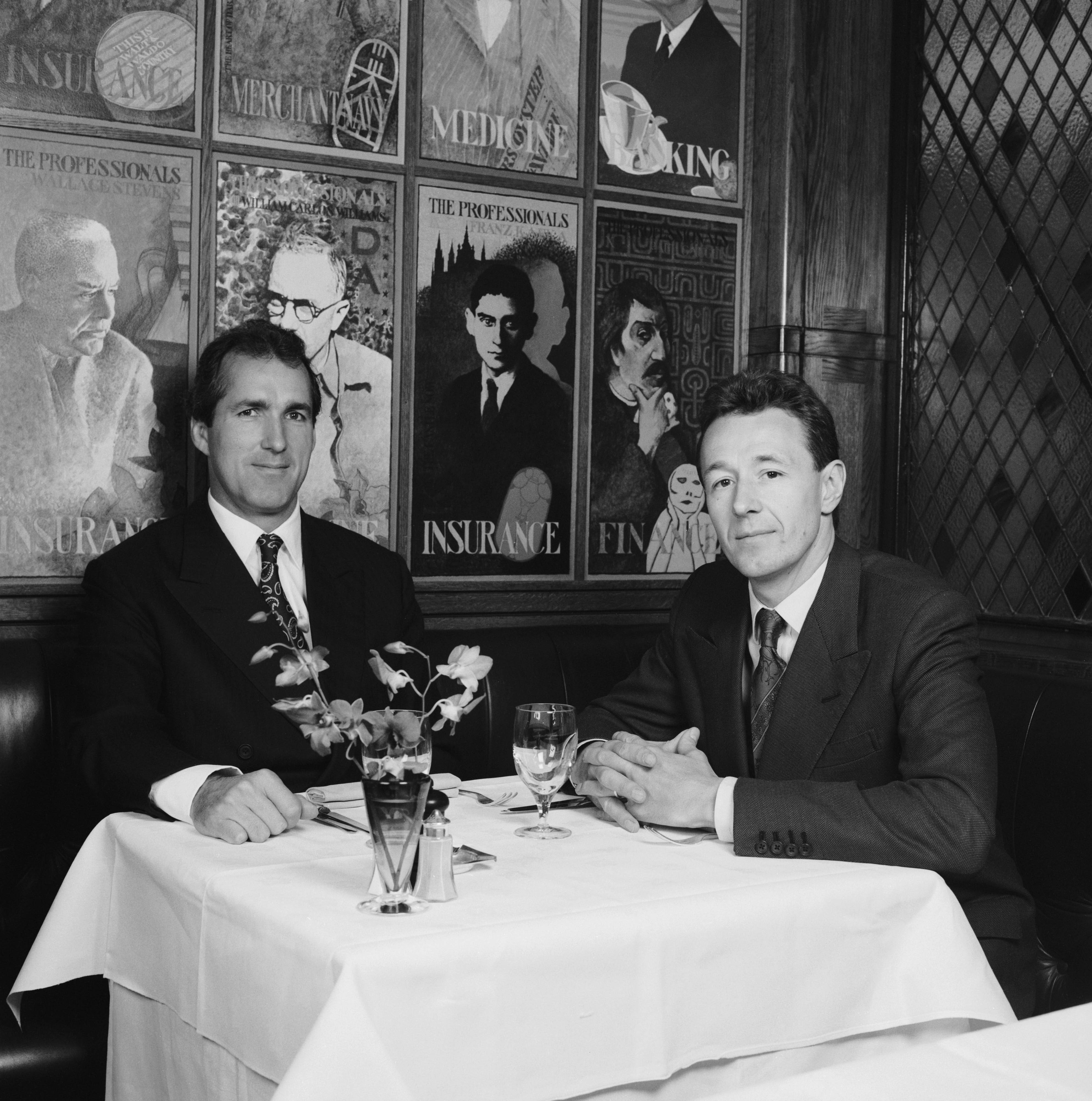 Jeremy King and and fellow London restaurateur Chris Corbin, circa 1995