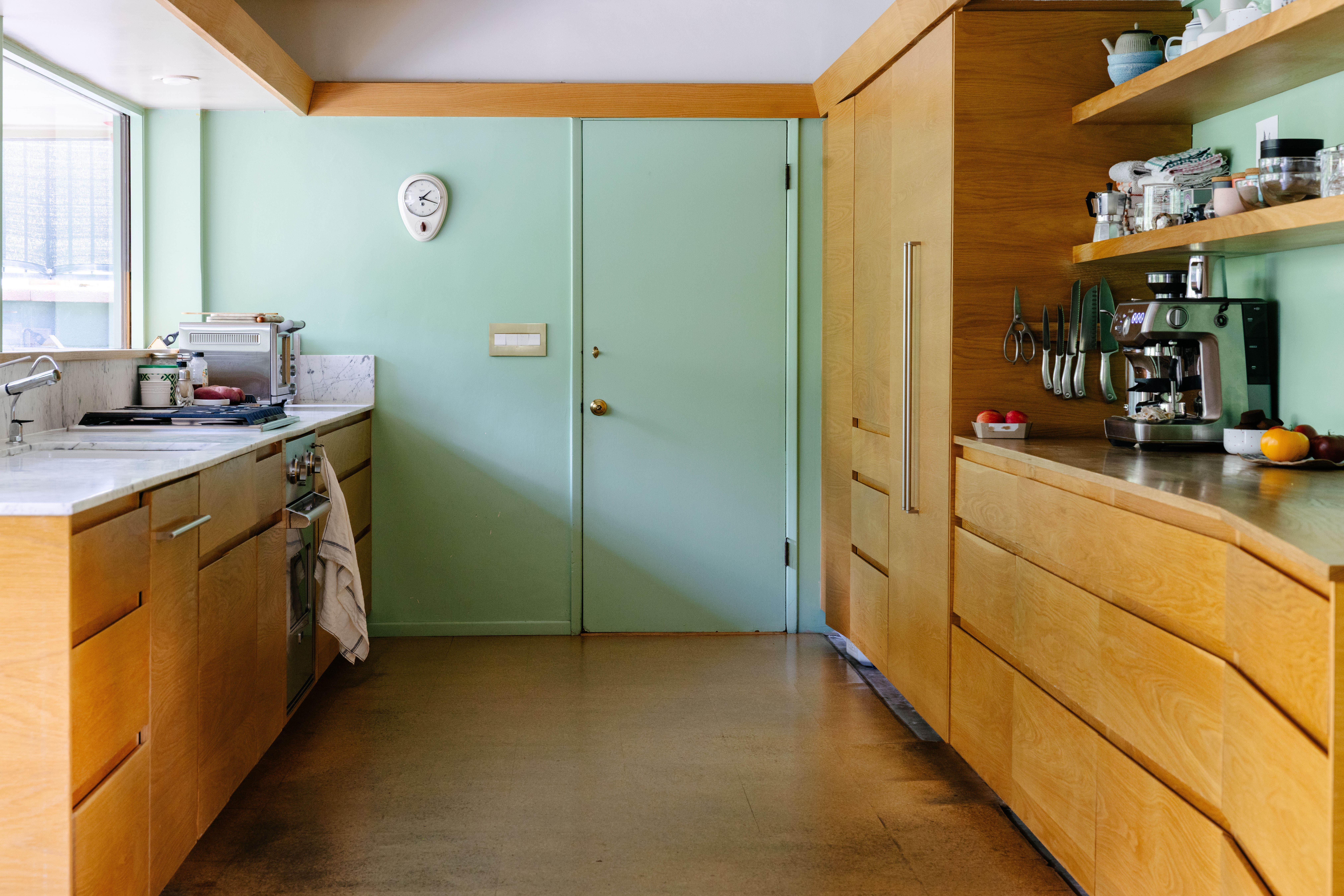 The kitchen and main bathrroom have been remodelled – otherwise the bones of the building have been left intact
