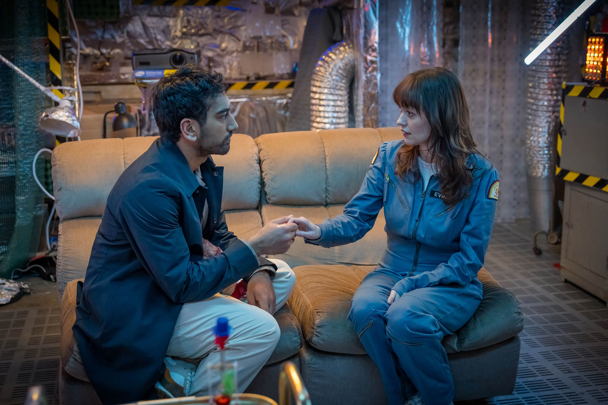 Nabhaan Rizwan and Aimee Lou Wood in Film Club