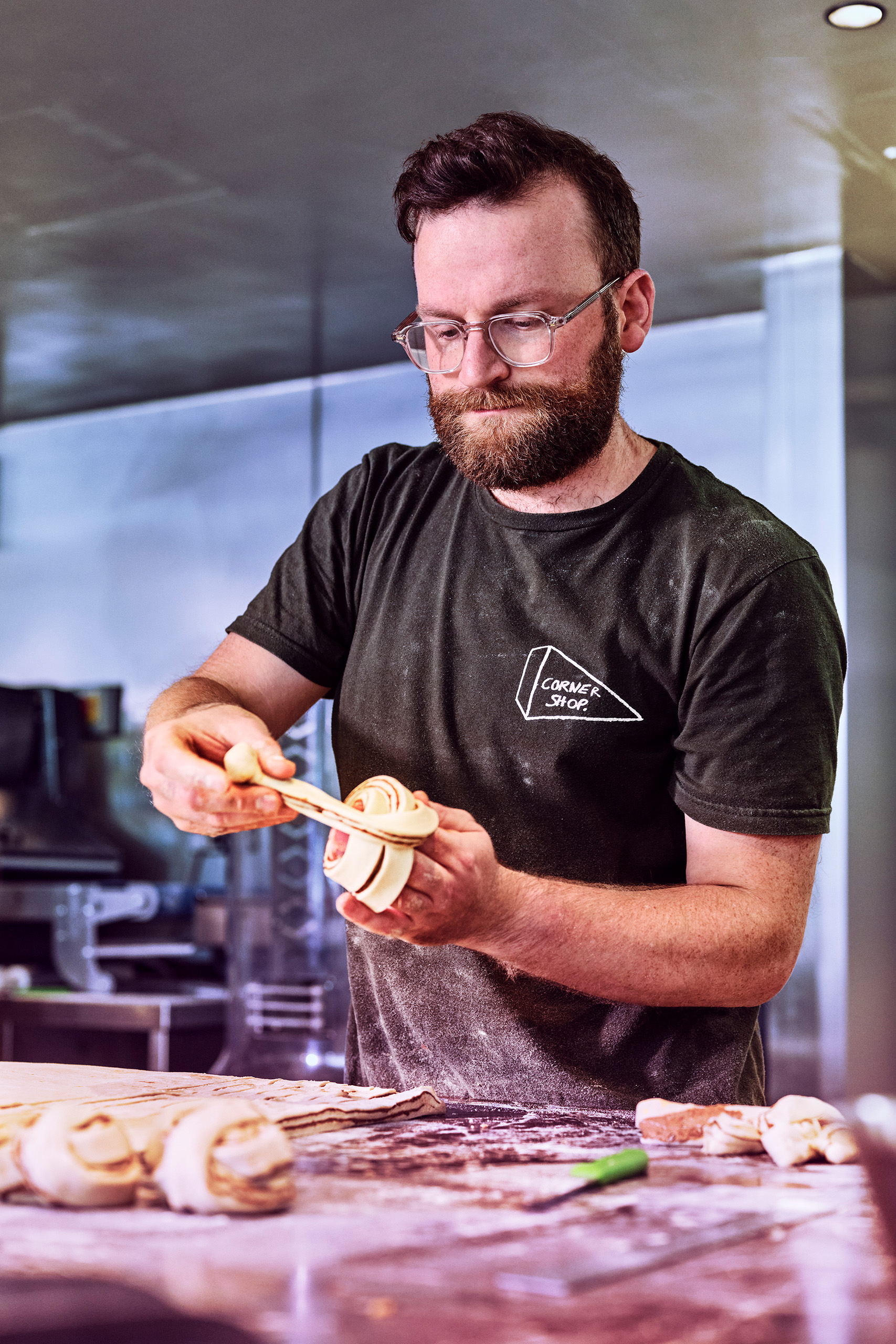 George Fuest of Populations Bakery, photographed by Phil Fisk at Corner Shop 180 in London