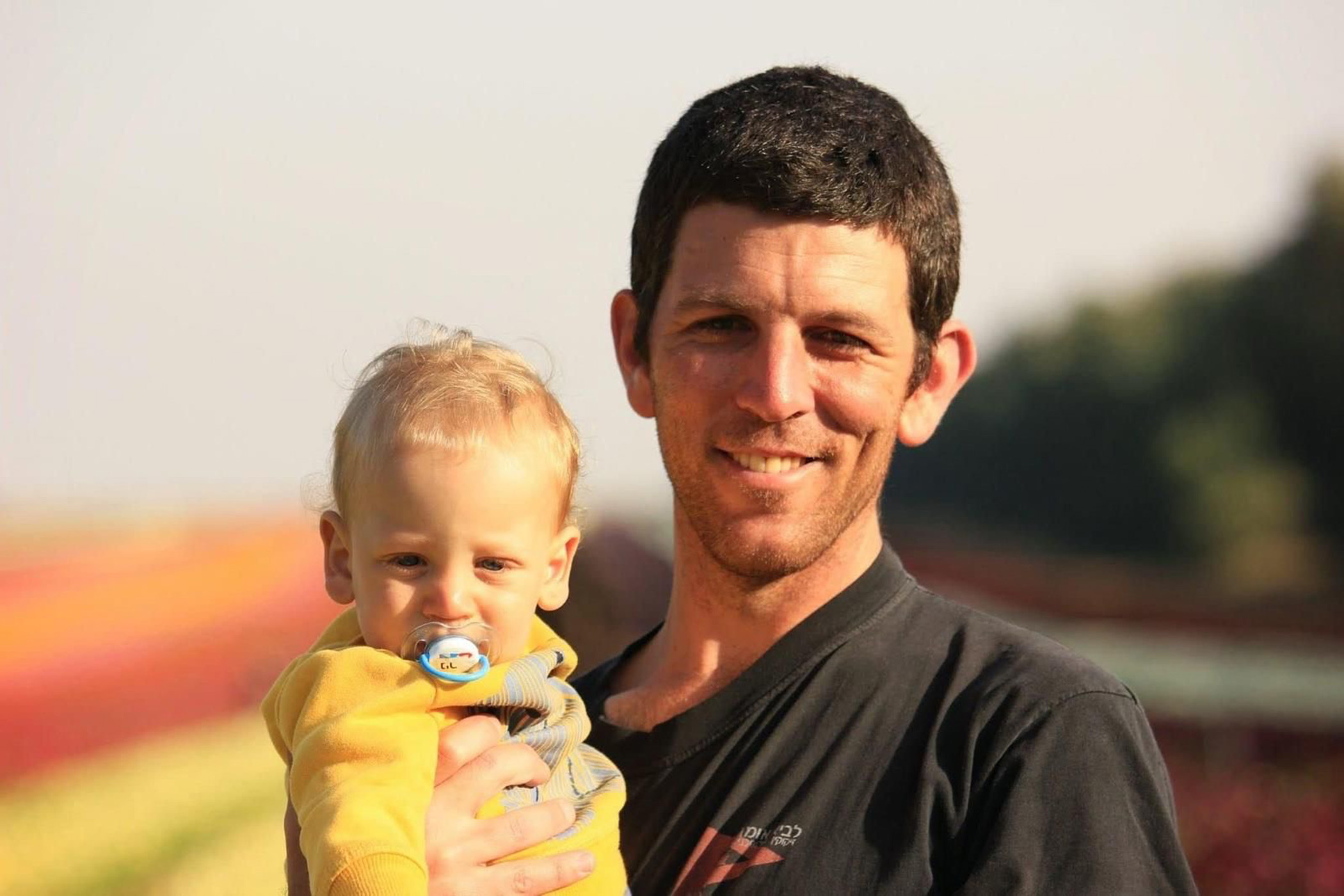 Tal Haimi with one of the couple’s four children