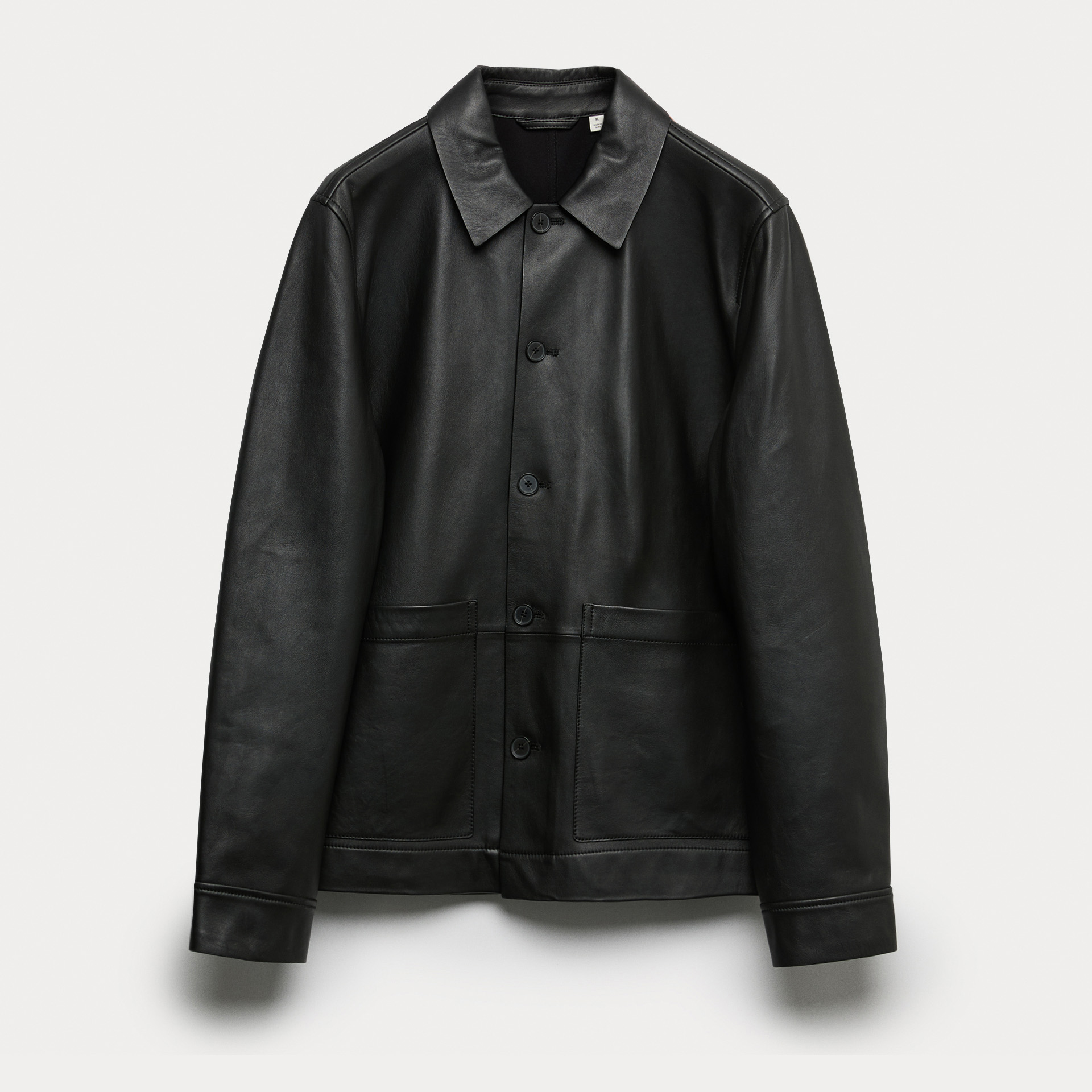 Leather chore jacket, £249, Autograph by Marks &amp; Spencer