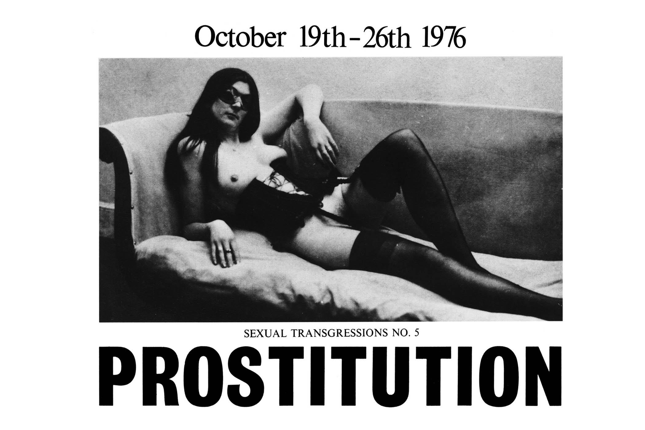 A poster for an exhibition at the ICA that featured the first ever performance by Throbbing Gristle