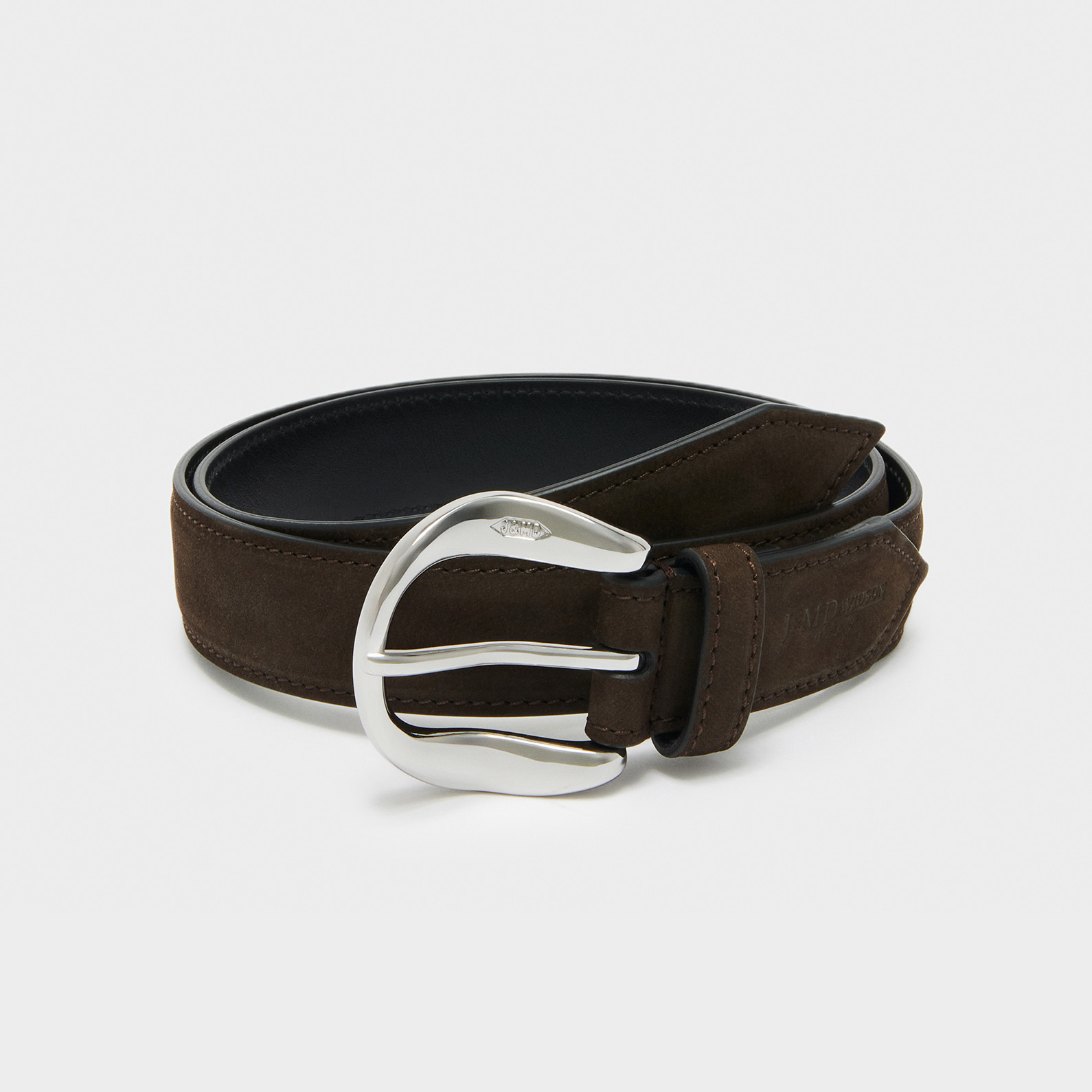 Disk buckle belt, £195, J&amp;M Davidson