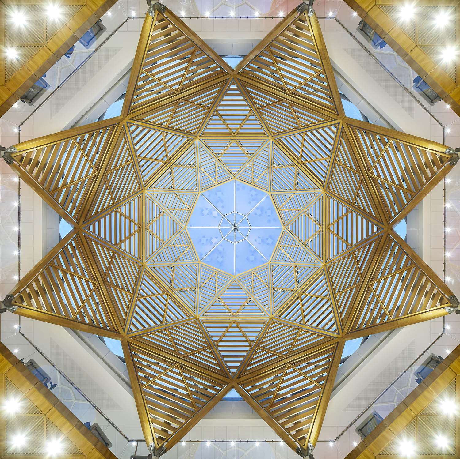 ‘A tour de force’: the atrium rises to a filigree octagonal glass dome surrounded by galleries