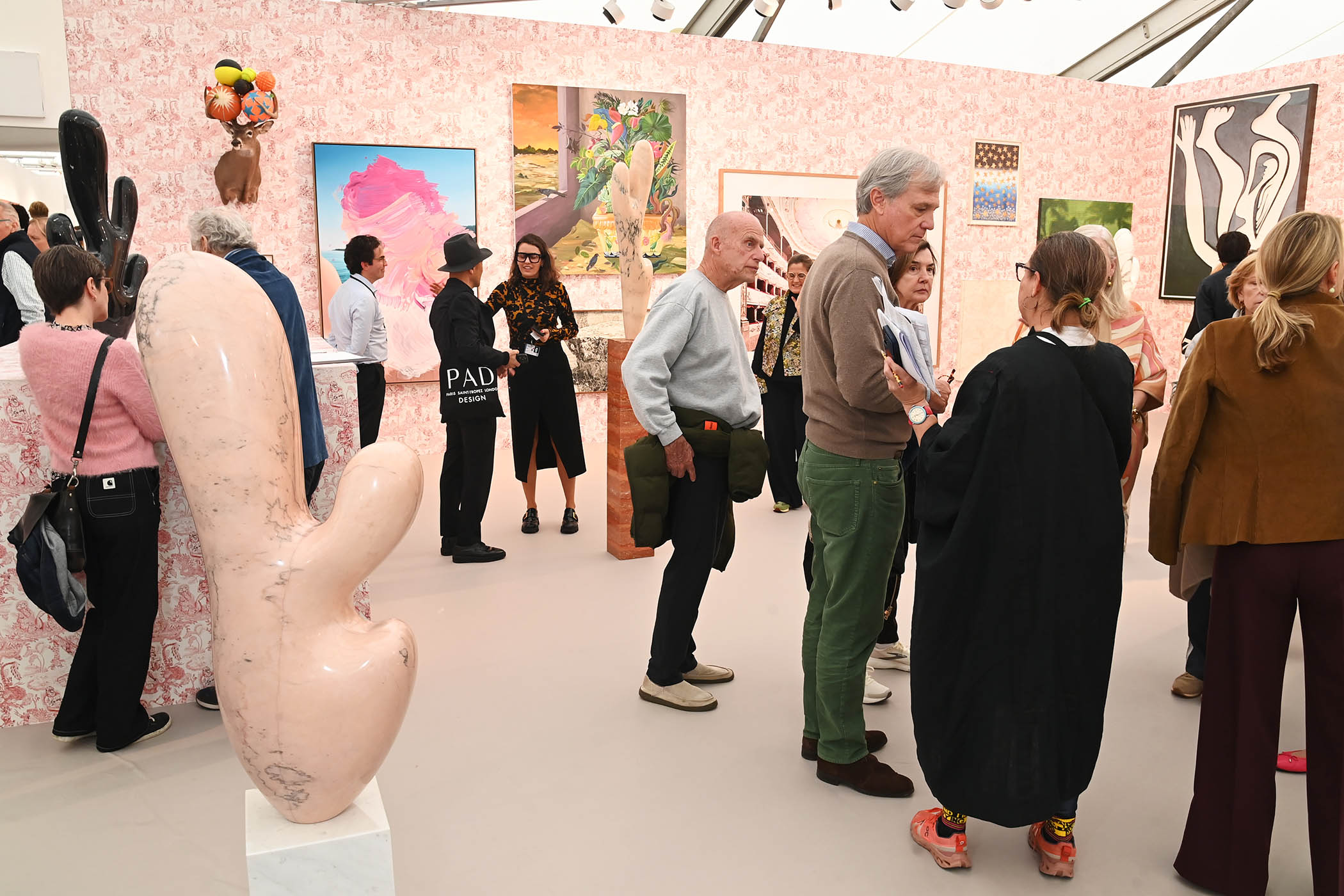 Visitors gather for this morning’s preview at Frieze London