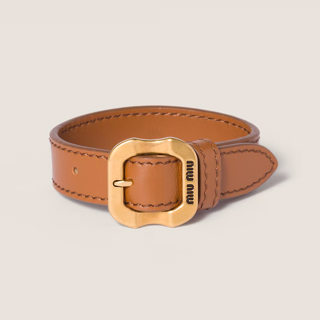 Leather bracelet, £260, Miu Miu