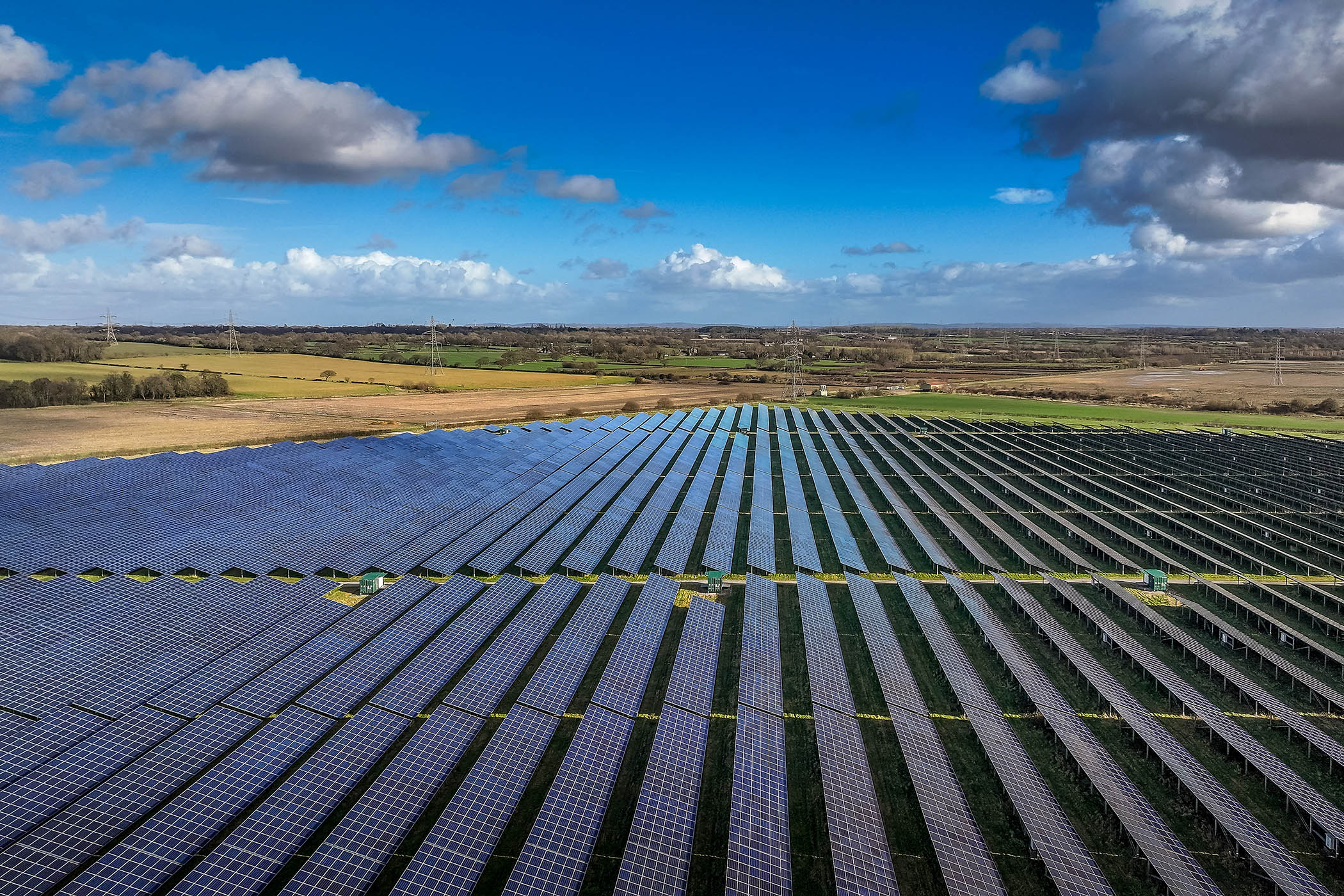 Shotwick Solar Energy Park in Deeside, Wales is the largest solar farm in the UK.