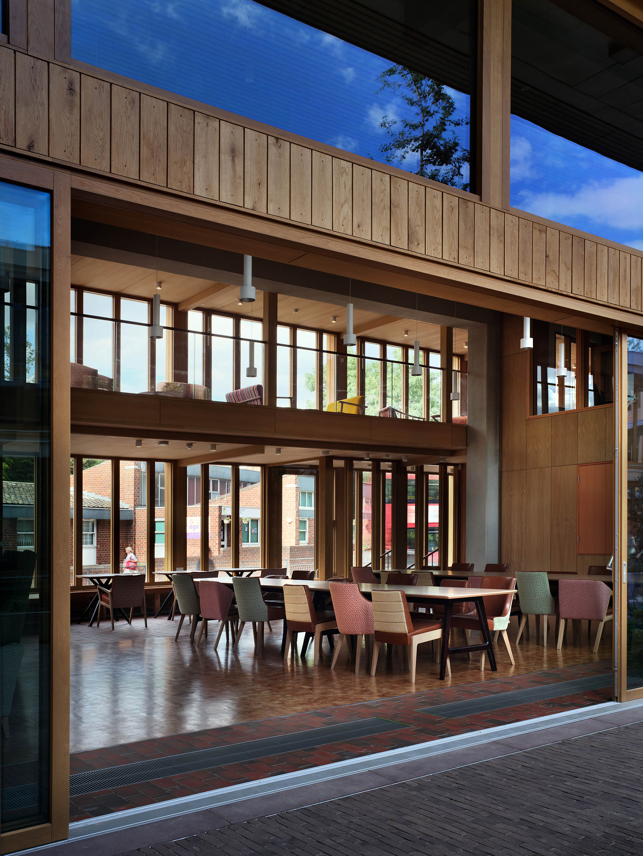 A communal hall makes a shared place for eating, for parties, performance, exercise and classes
