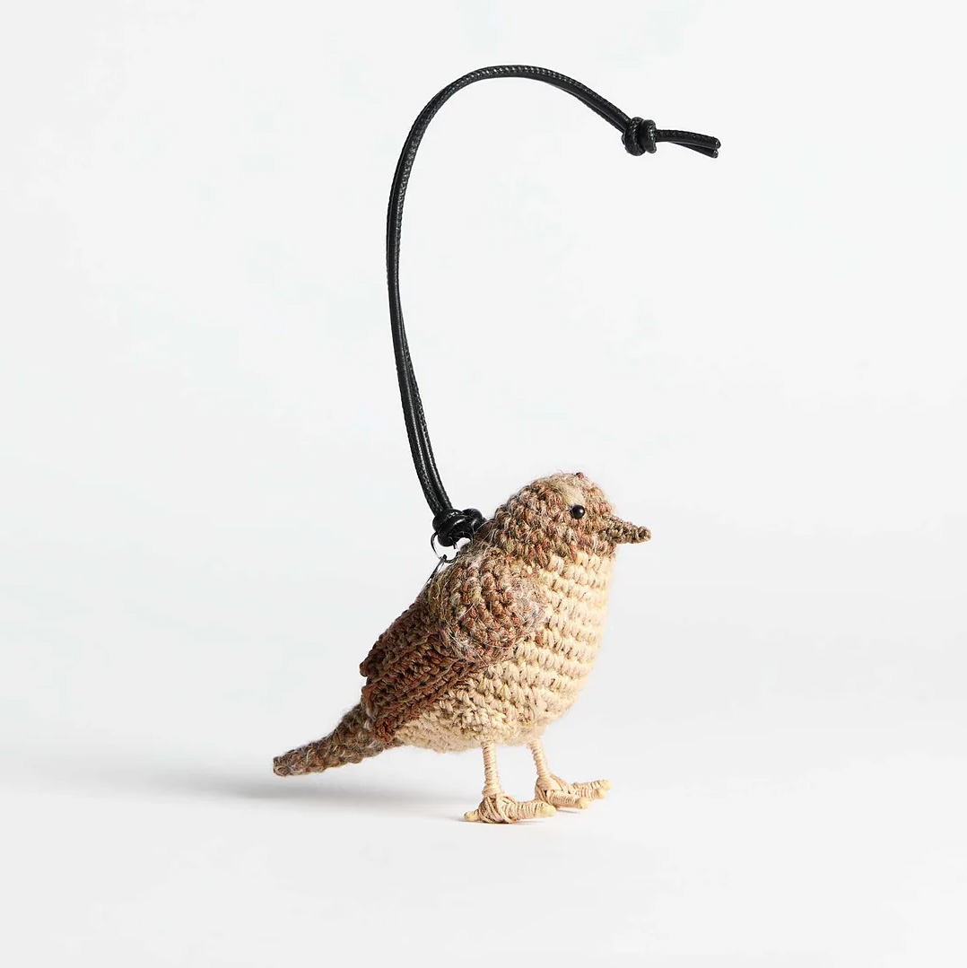 Hand-crocheted wren charm, £295, JW Anderson