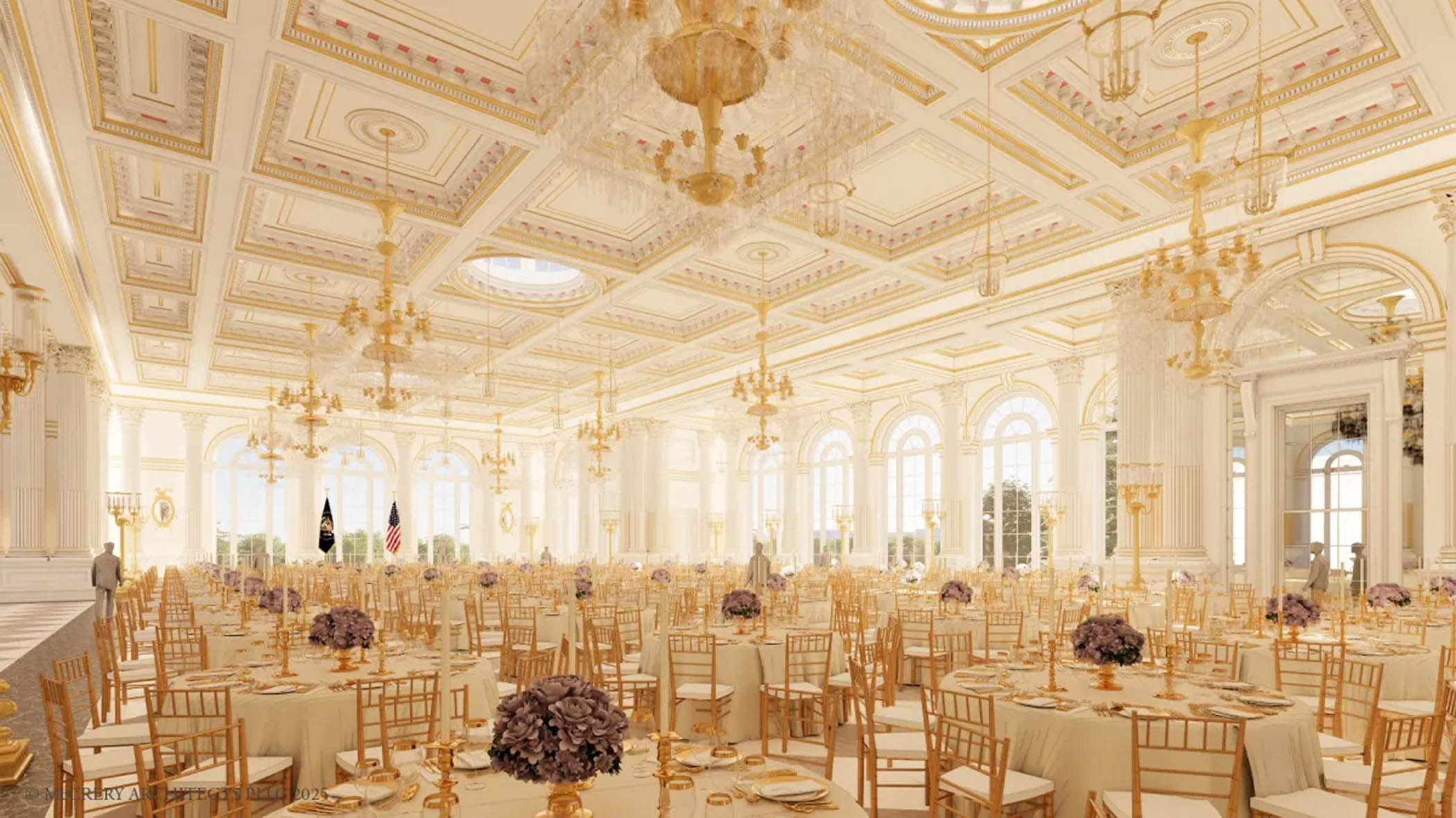 Artist’s impression of the White House ballroom