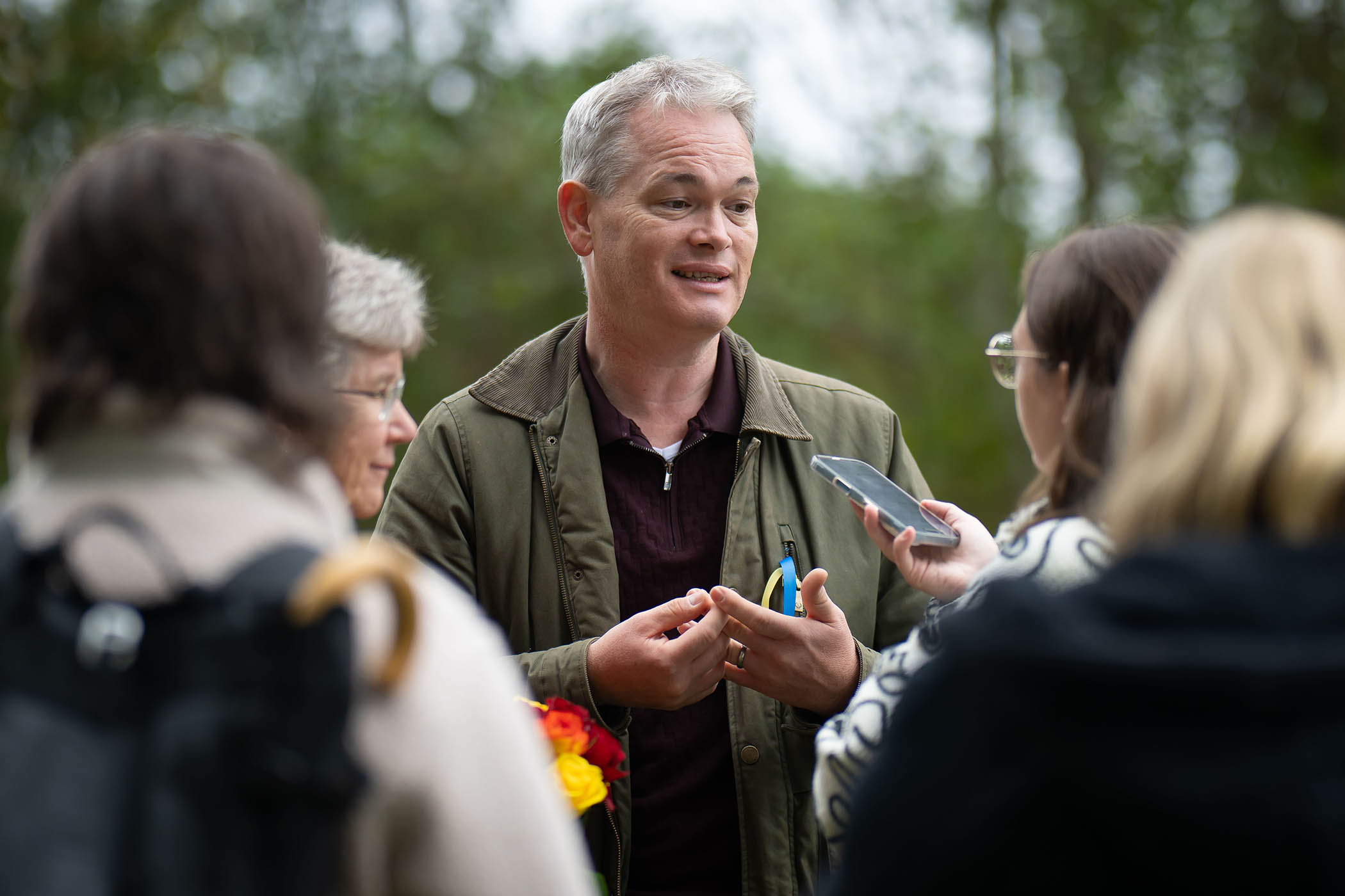 Labour’s candidate Richard Tunnicliffe on the campaign trail last week