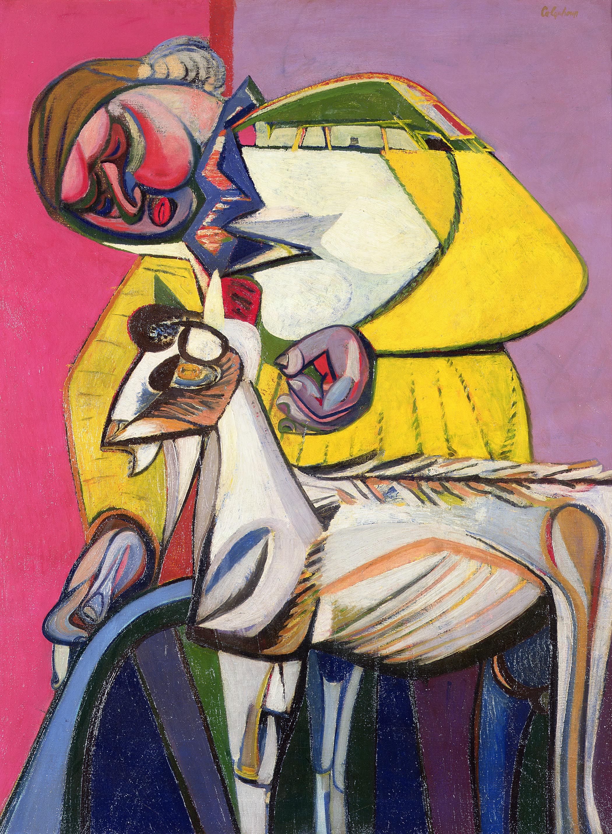 Colquhoun’s Woman with a Goat. Main image:   The Two Roberts in their Kensington studio