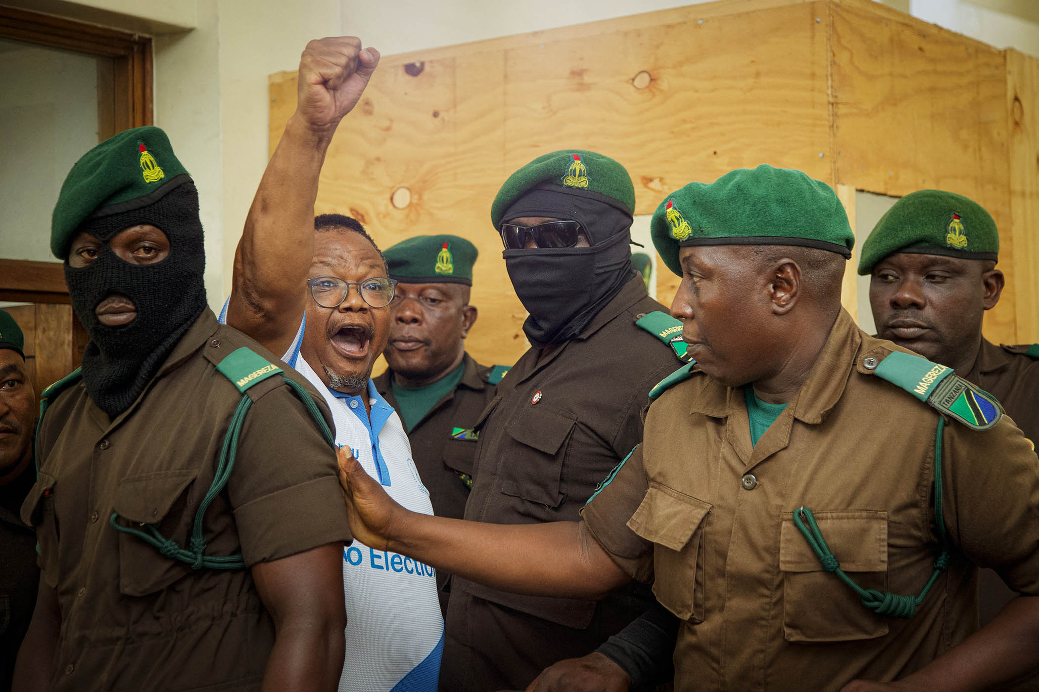 Tundu Lissu enters the court in May