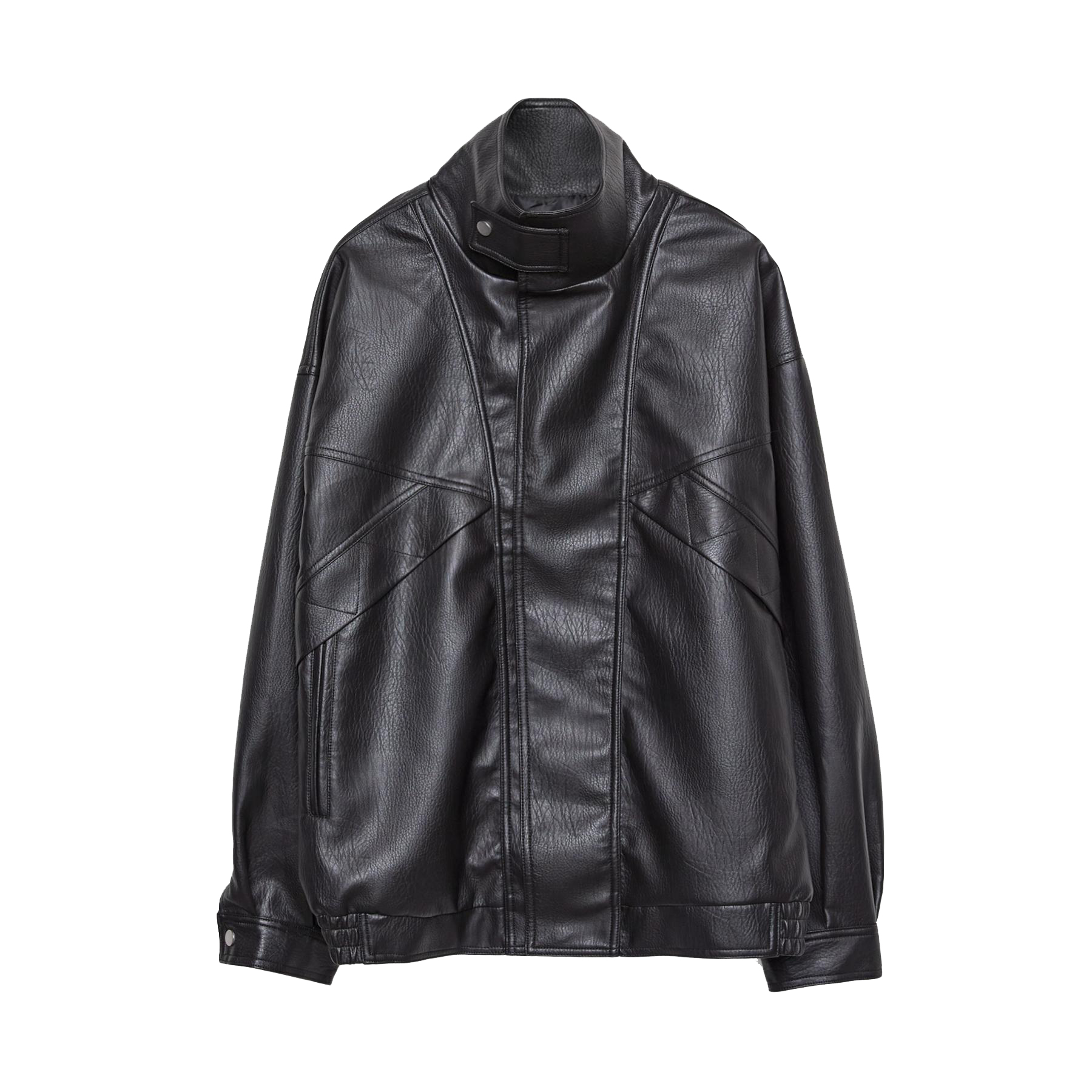 All the right notes Oversized faux-leather jacket, £65.99, Stradivarius