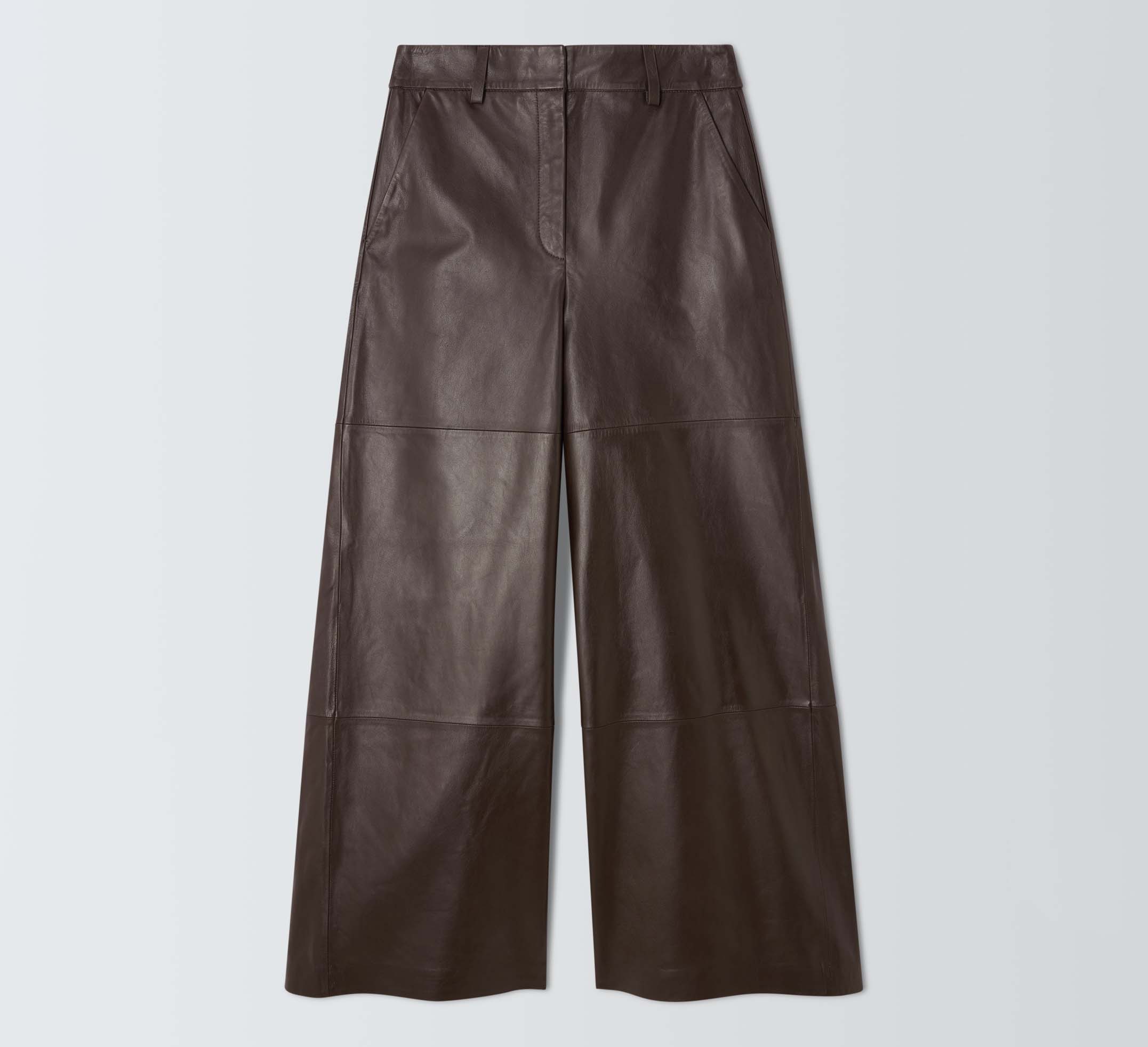 Leather trousers, £249, John Lewis