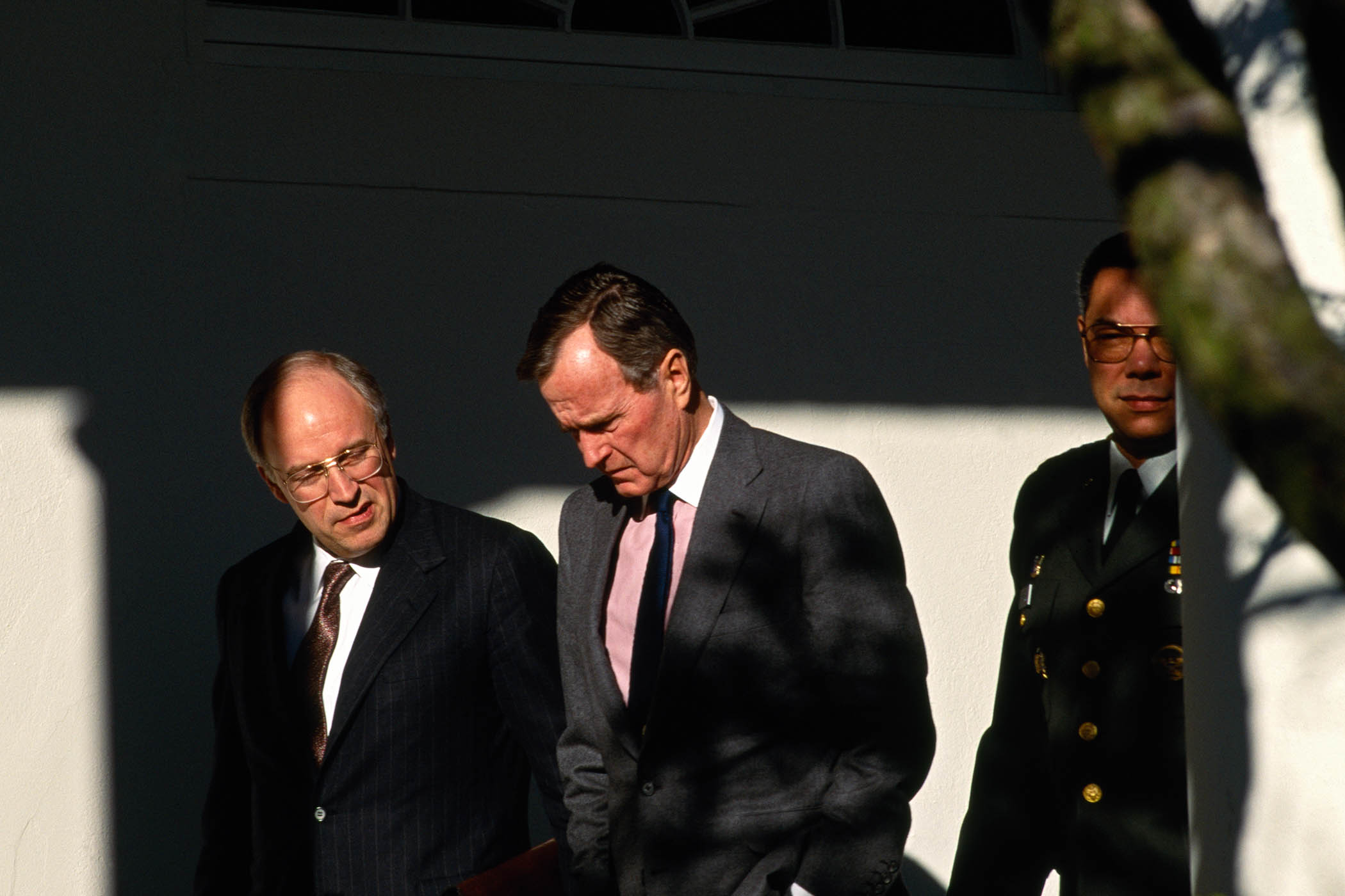 With George Bush Sr and Colin Powell