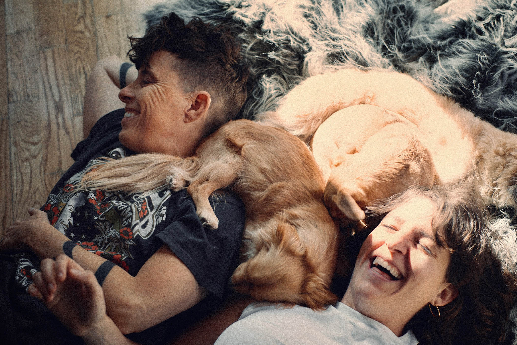 Megan Falley, right, says that being able to watch footage of her late wife Andrea Gibson is ‘a privilege’