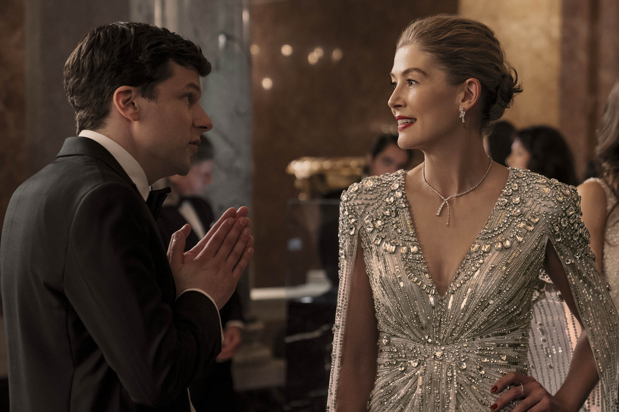 ‘If a movie could be punchable, this one would be’: Jesse Eisenberg and Rosamund Pike in Now You See: Now You Don’t