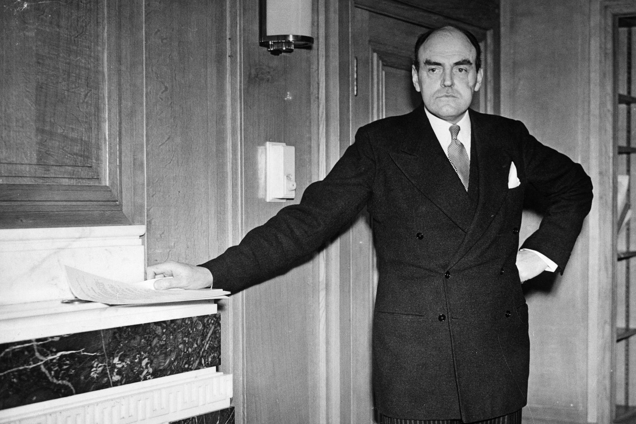 John Charles Walsham Reith, Director General of the BBC during his time as Minister of Information in 1940