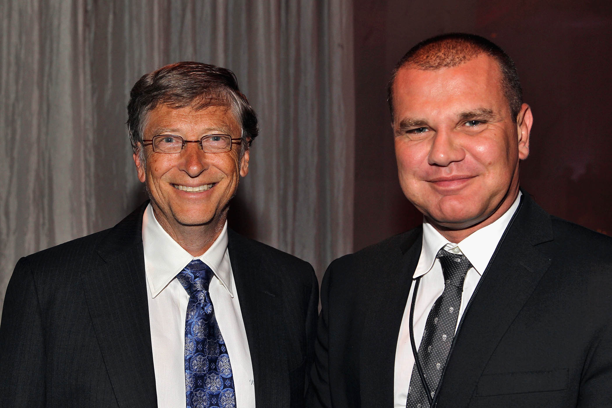 Bill Gates and physician Boris Nikolic. Both met Epstein many times