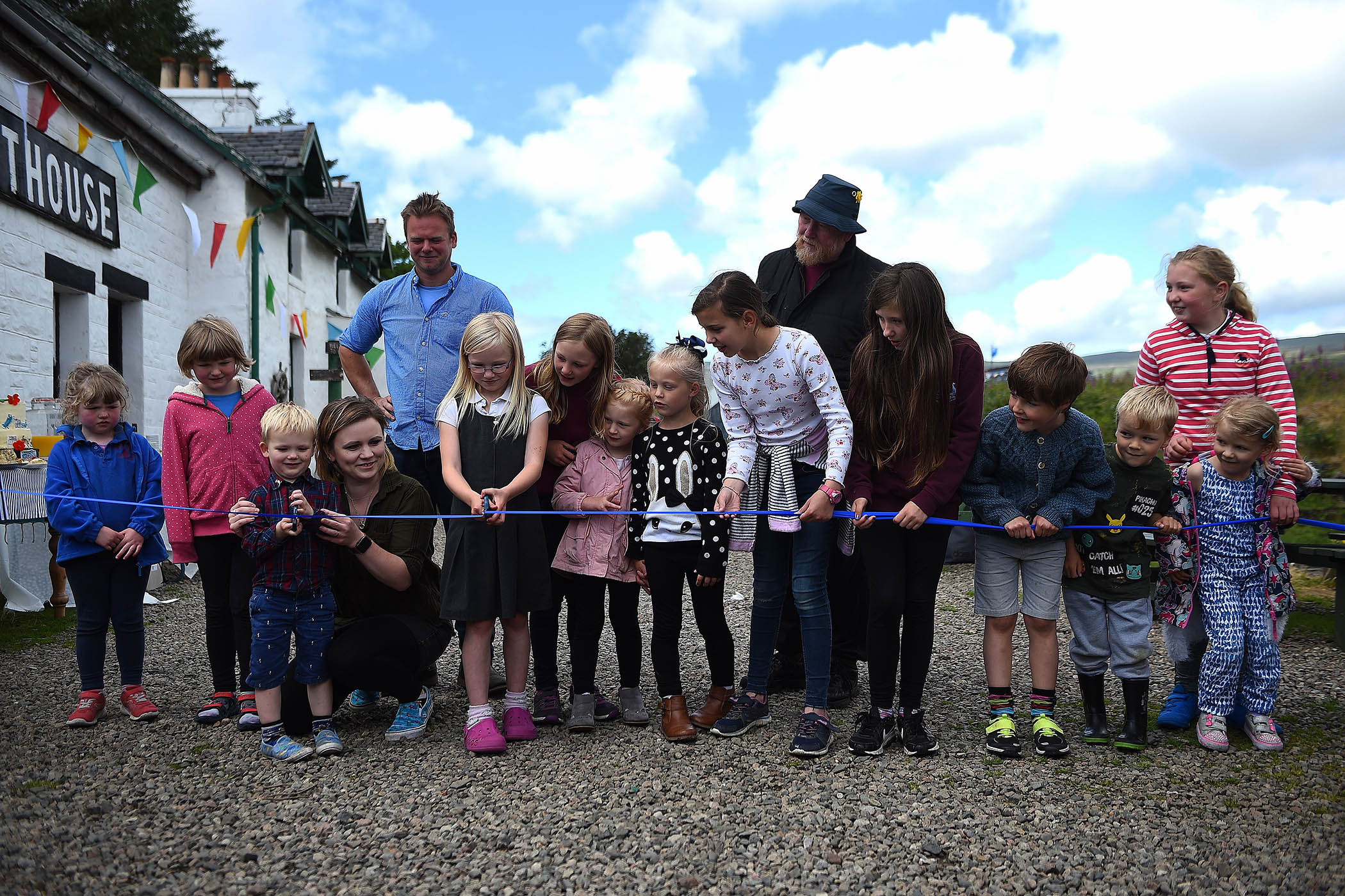 The residents of Ulva celebrate the deal to buyout their aristocrat landlord