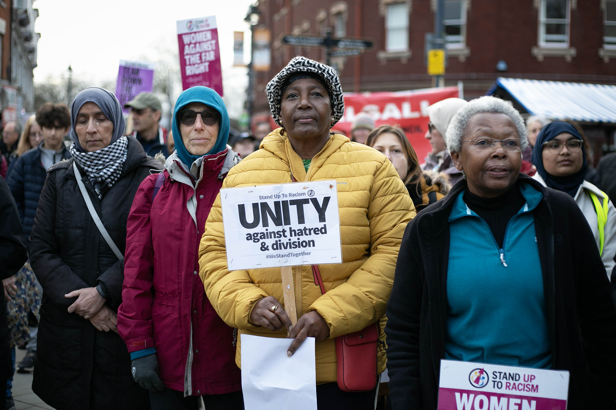 A community gathering to unite together against racism, misogyny, discrimination and violence