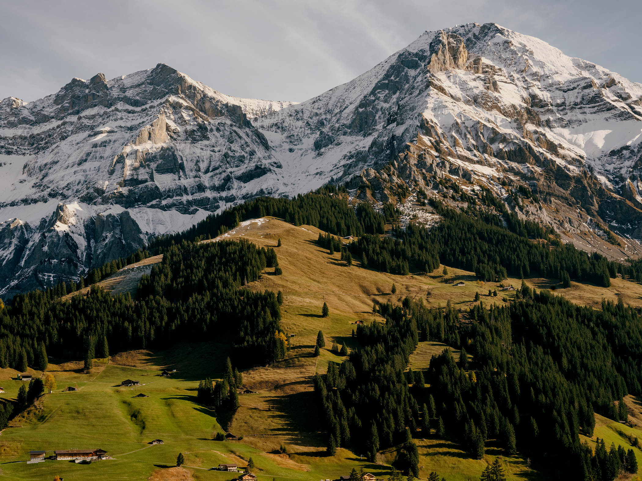 Mountain high: the striking view from the Brecon hotel in Adelboden