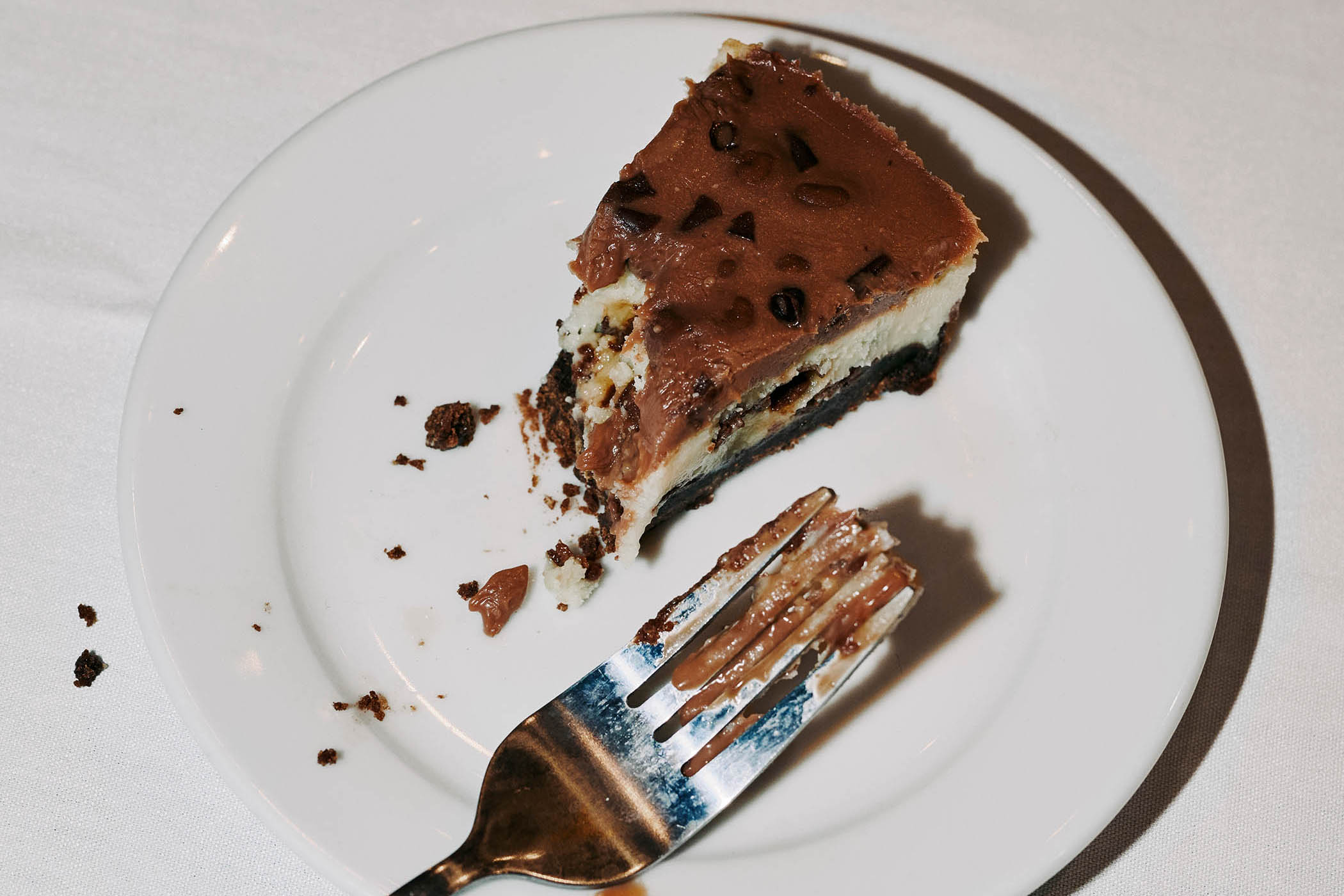 Late-night fix: chocolate cheesecake