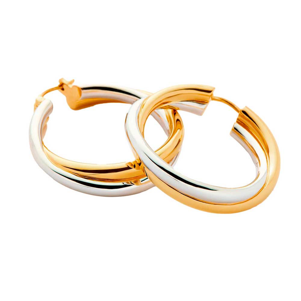 Twist and shout Entwine large hoops, £149, Lucy Williams (Missoma)