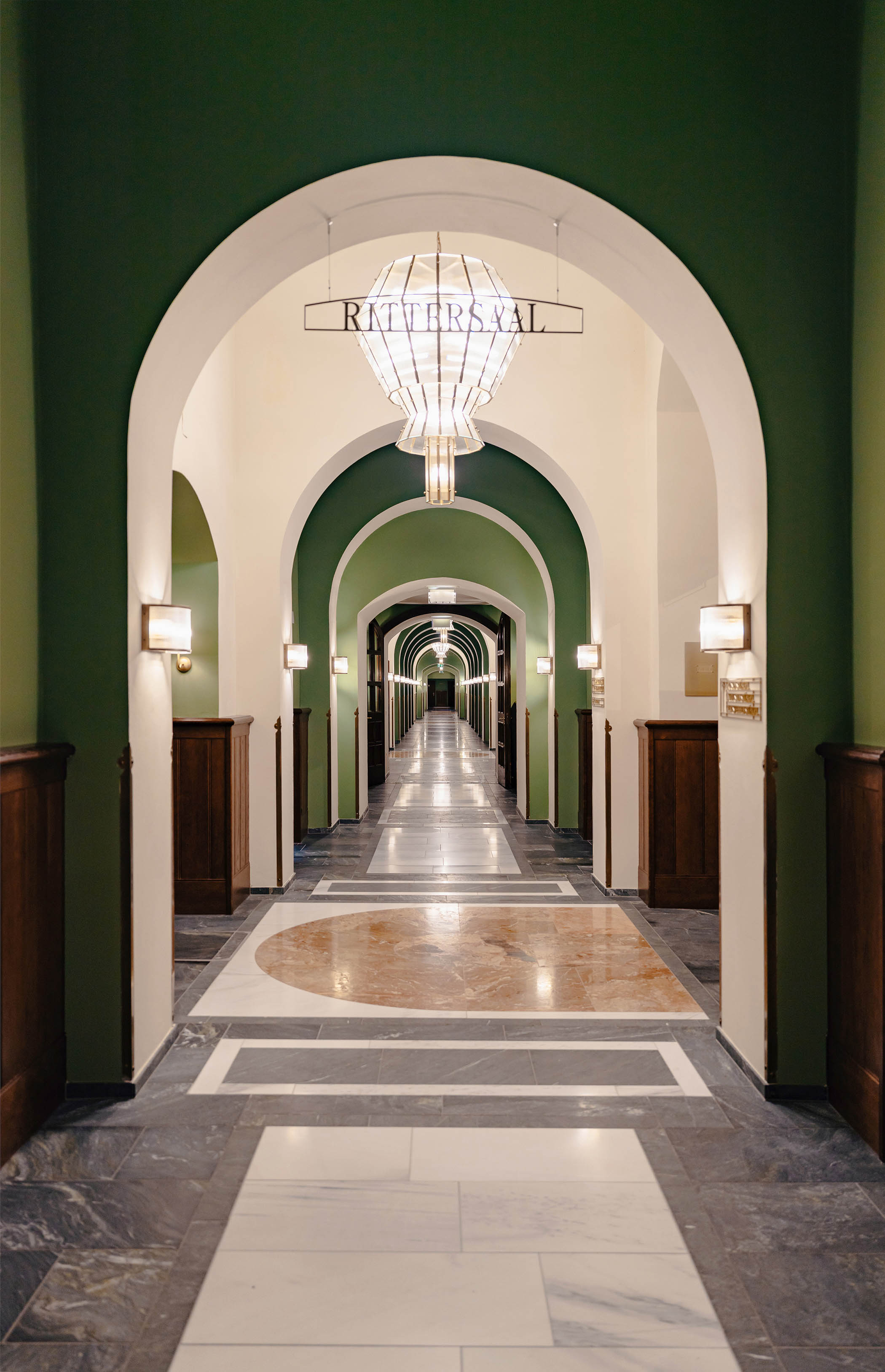 Underneath the arches: the 110m-long corridor