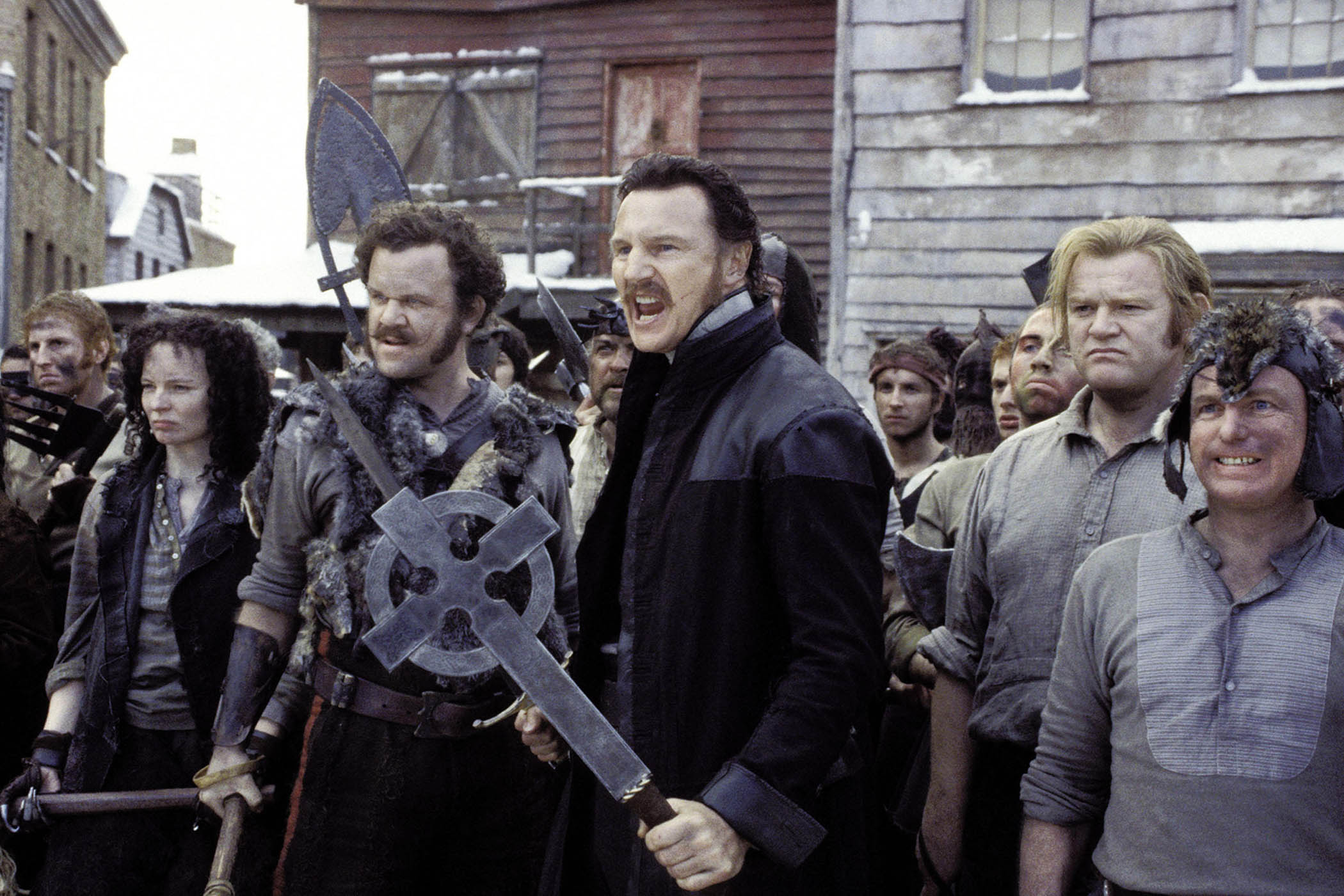 John C Reilly, Liam Neeson and Brendan Gleeson go into battle in 2002’s Gangs of New York