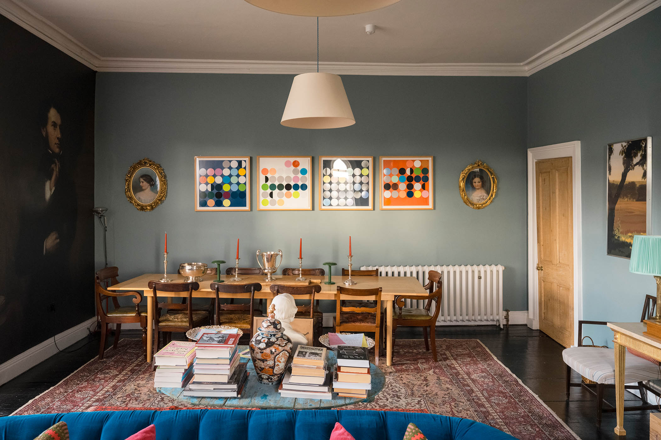 Old and new: the present owners collect modern as well as traditional art