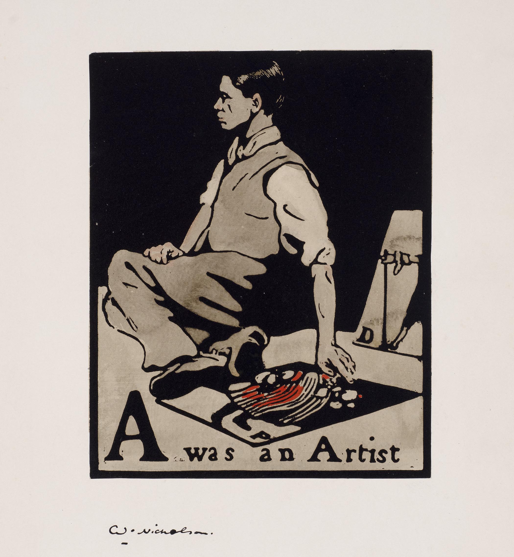 ‘A period condensed in proverbial images’: the artist himself appears in just one of his alphabet woodcuts