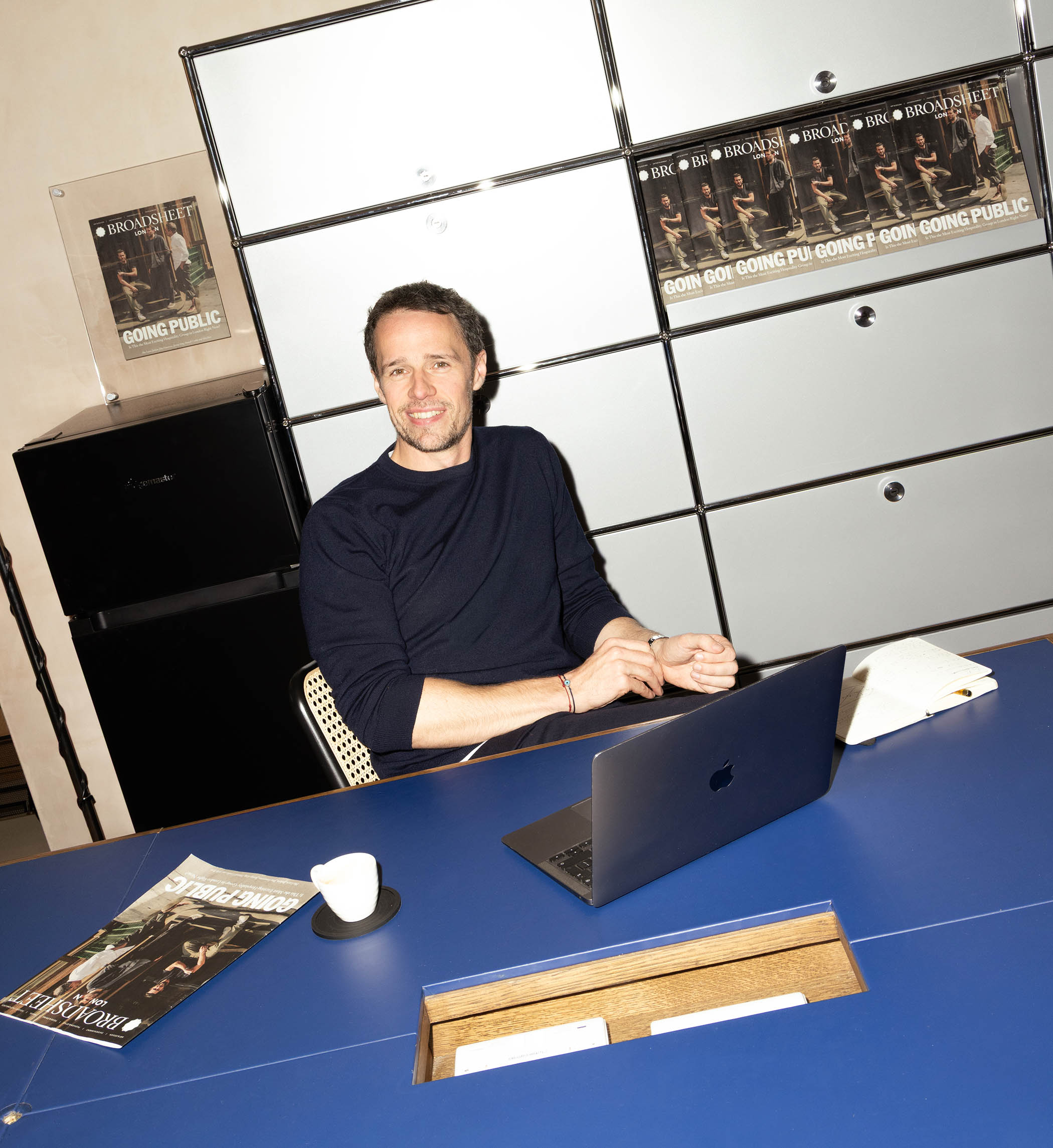 Nick Shelton: founder and publisher of Broadsheet, in his London office