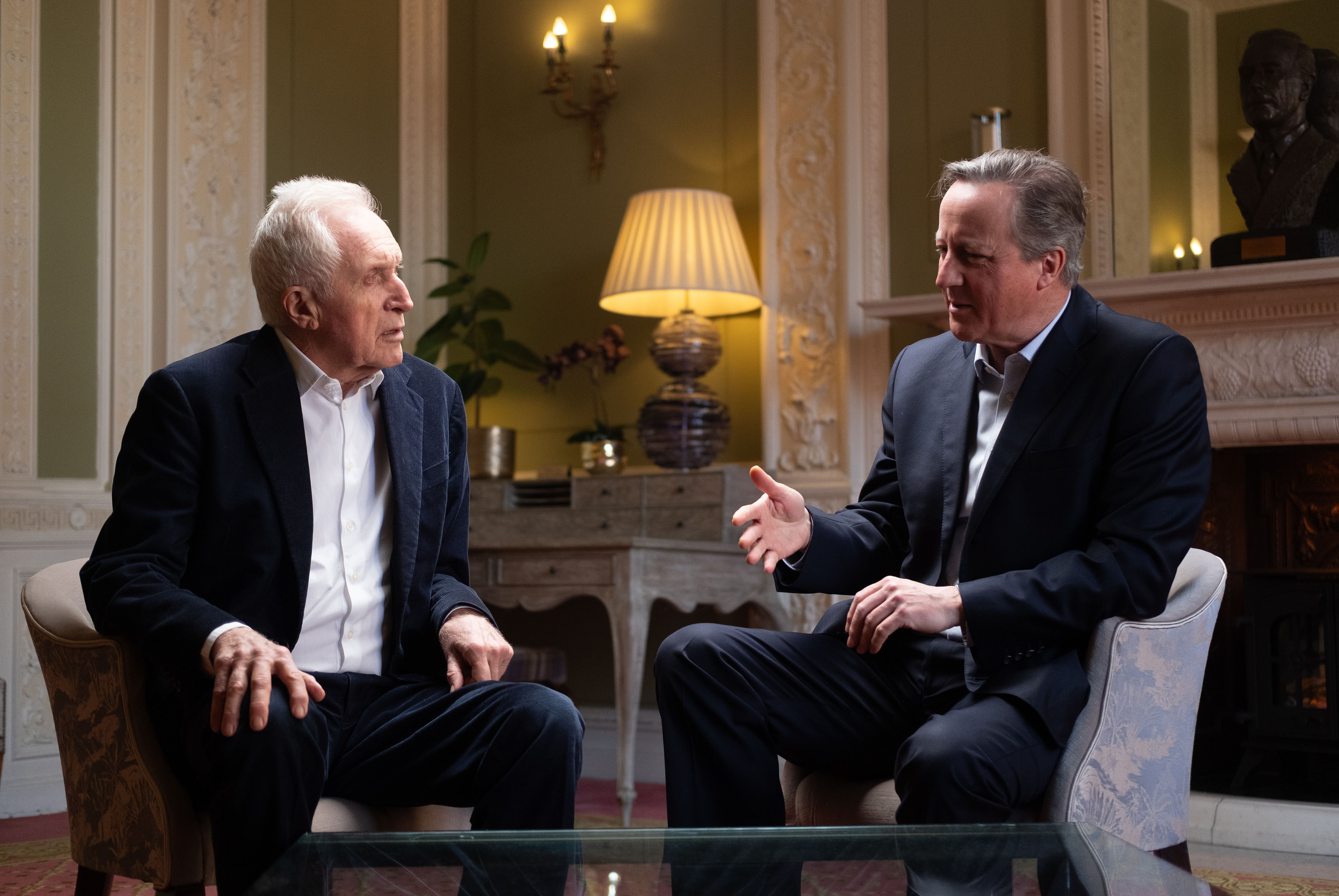 ‘An impressive roster of interviewees’: David Dimbleby and David Cameron in What’s the Monarchy For?