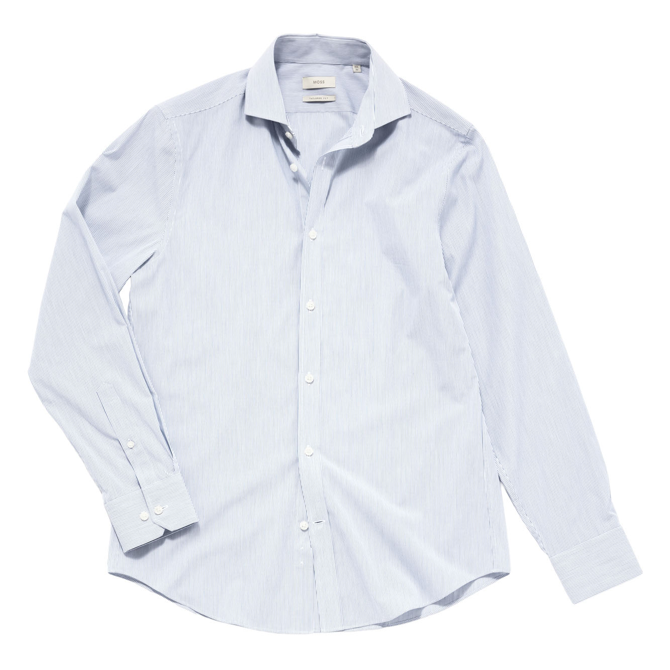 Navy-stripe shirt, £49.95, Moss