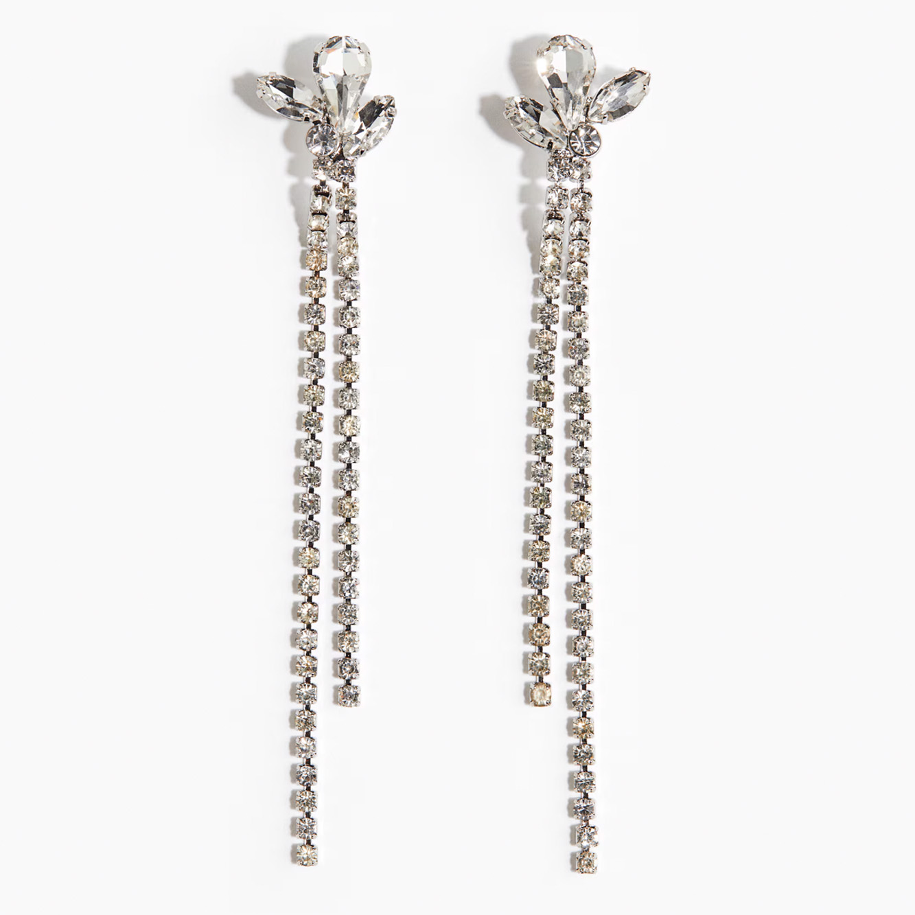 Rhinestone-chain earrings, £9.99, H&M