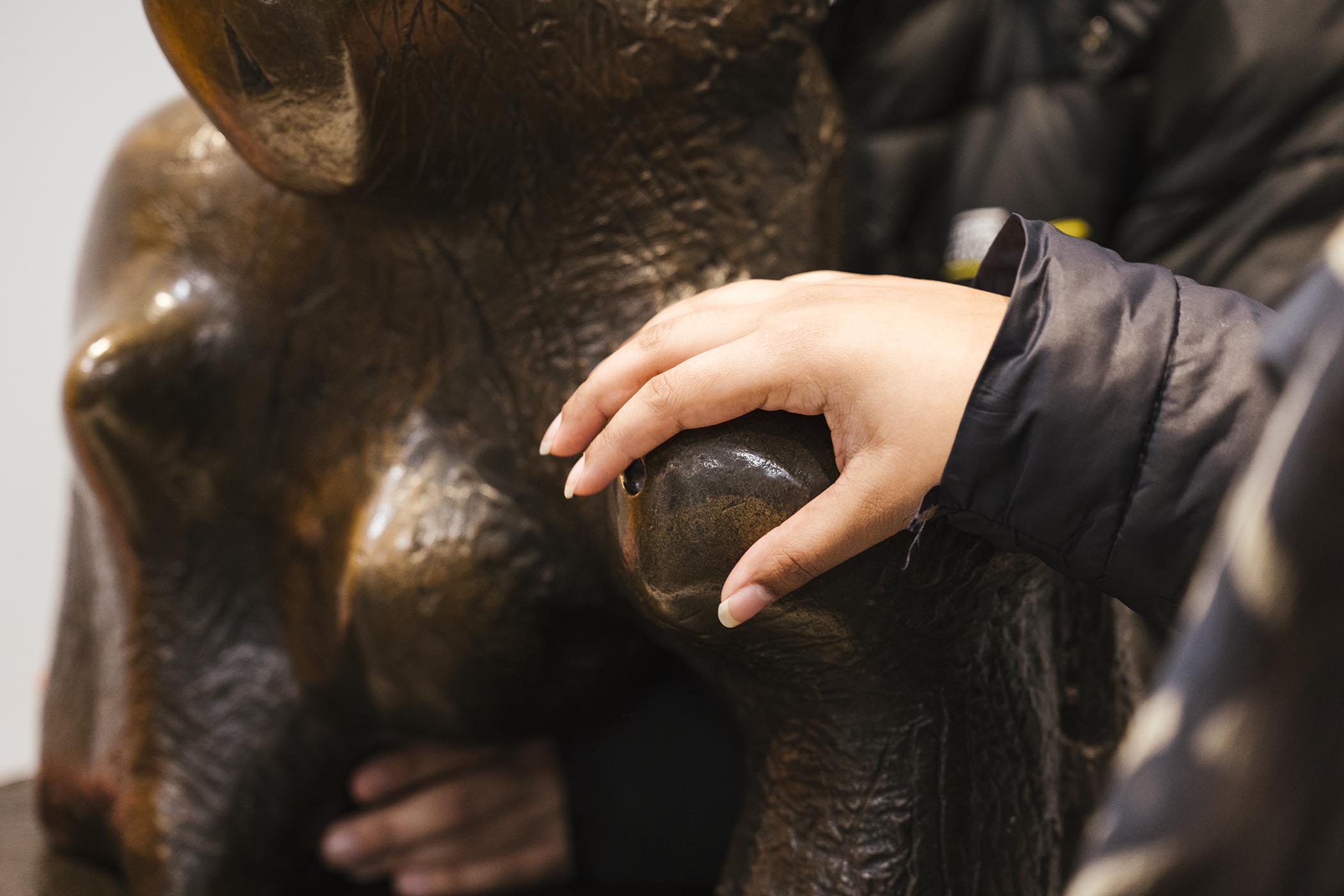 Moore’s bronze sculpture has ‘a chill beneath the fingers’